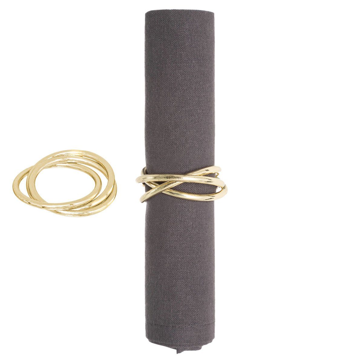 Atmosphera Créateur d'intérieur Serviettenring, Metall, Weihnachtsmotiv