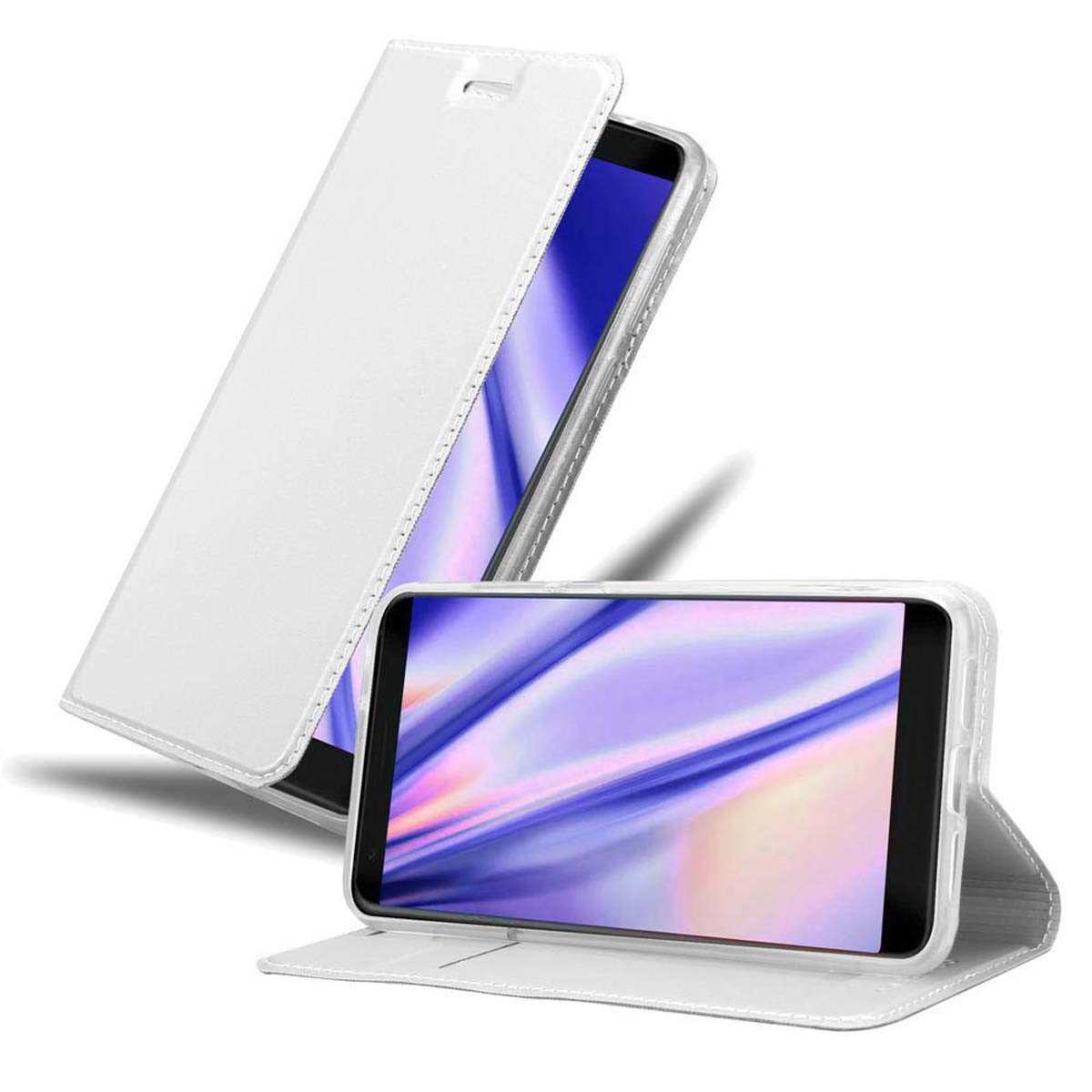 Cadorabo Handyhülle für ZTE Blade V9 Hülle ZTE Blade V9, Schutzhülle Hülle mit Standfunktion, Magnetverschluss und Kartenfach