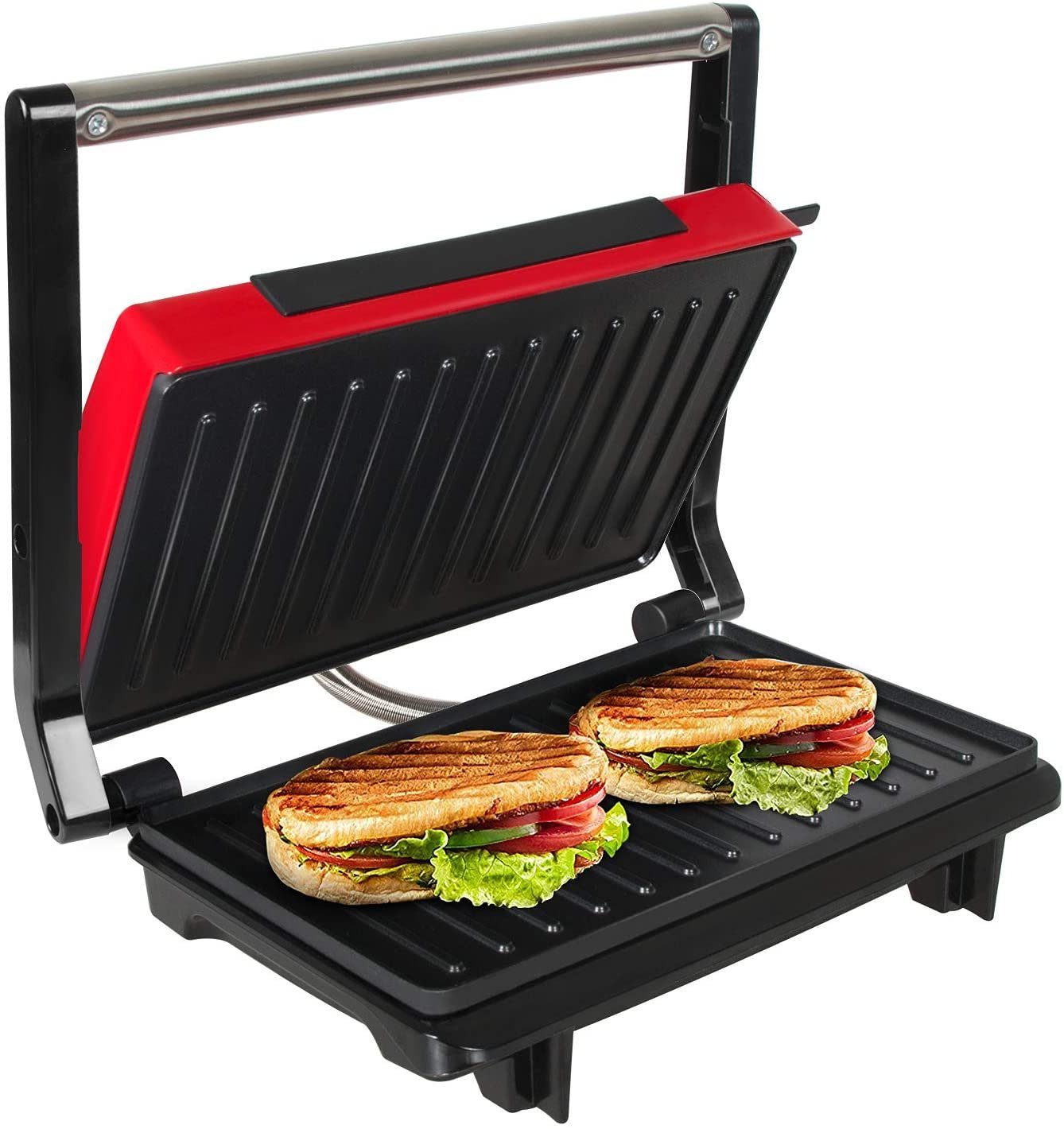 Gotoll Kontaktgrill GL311, 750 W, Sandwichtoaster Panini Sandwich Maker Tischgrill Elektrogrill