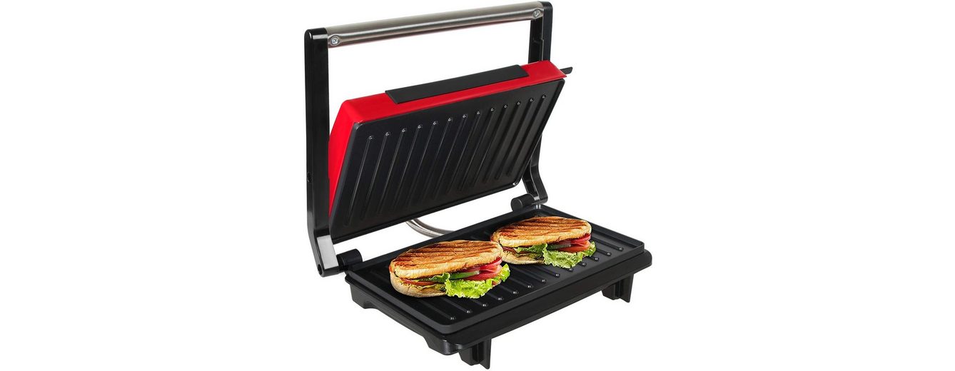 OZAVO Kontaktgrill OZ311, 750 W, Sandwichtoaster Panini Sandwich Maker