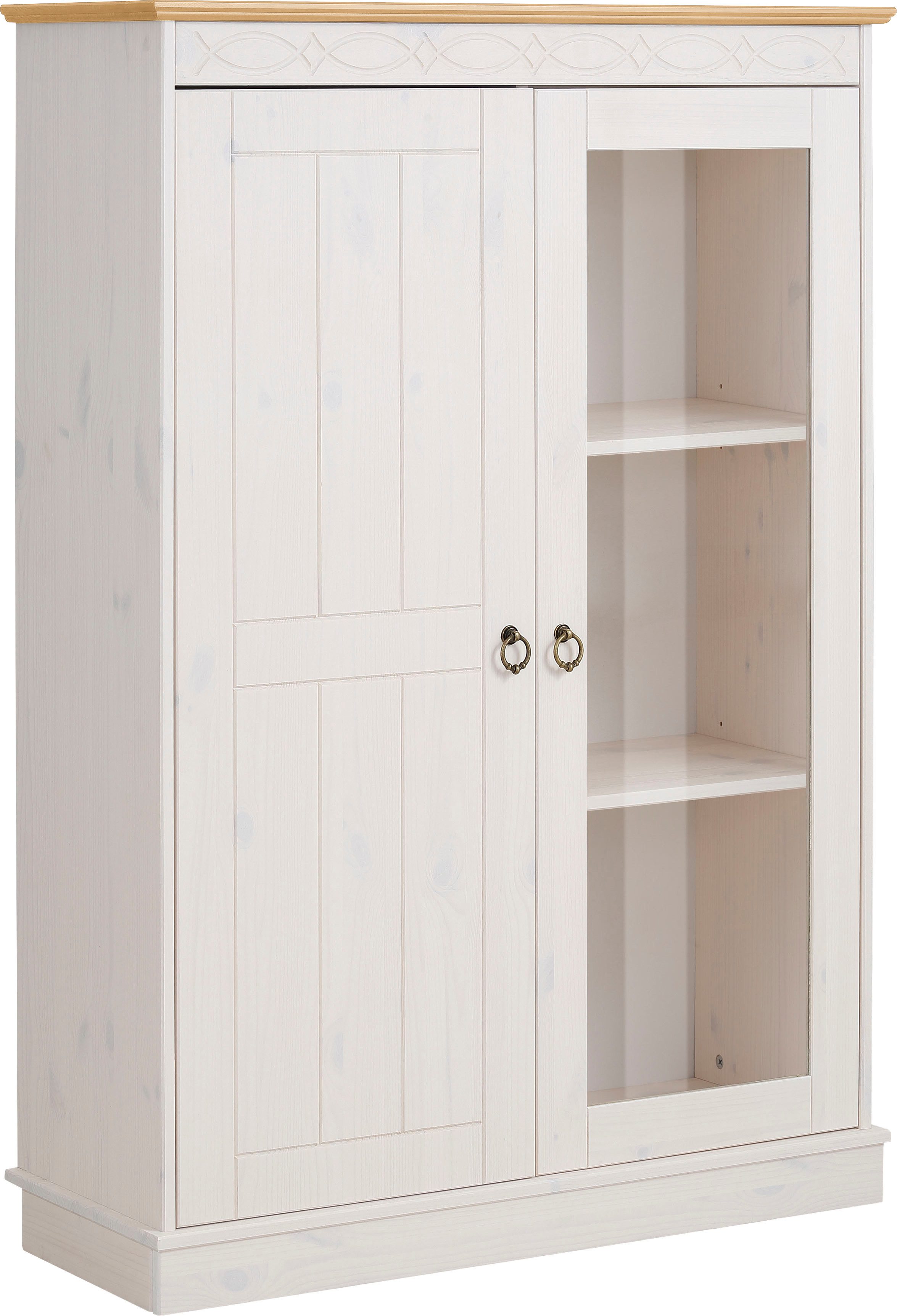 Home affaire Highboard Indra, Vitrine, Breite 85 cm, aus massiver Kiefer günstig online kaufen