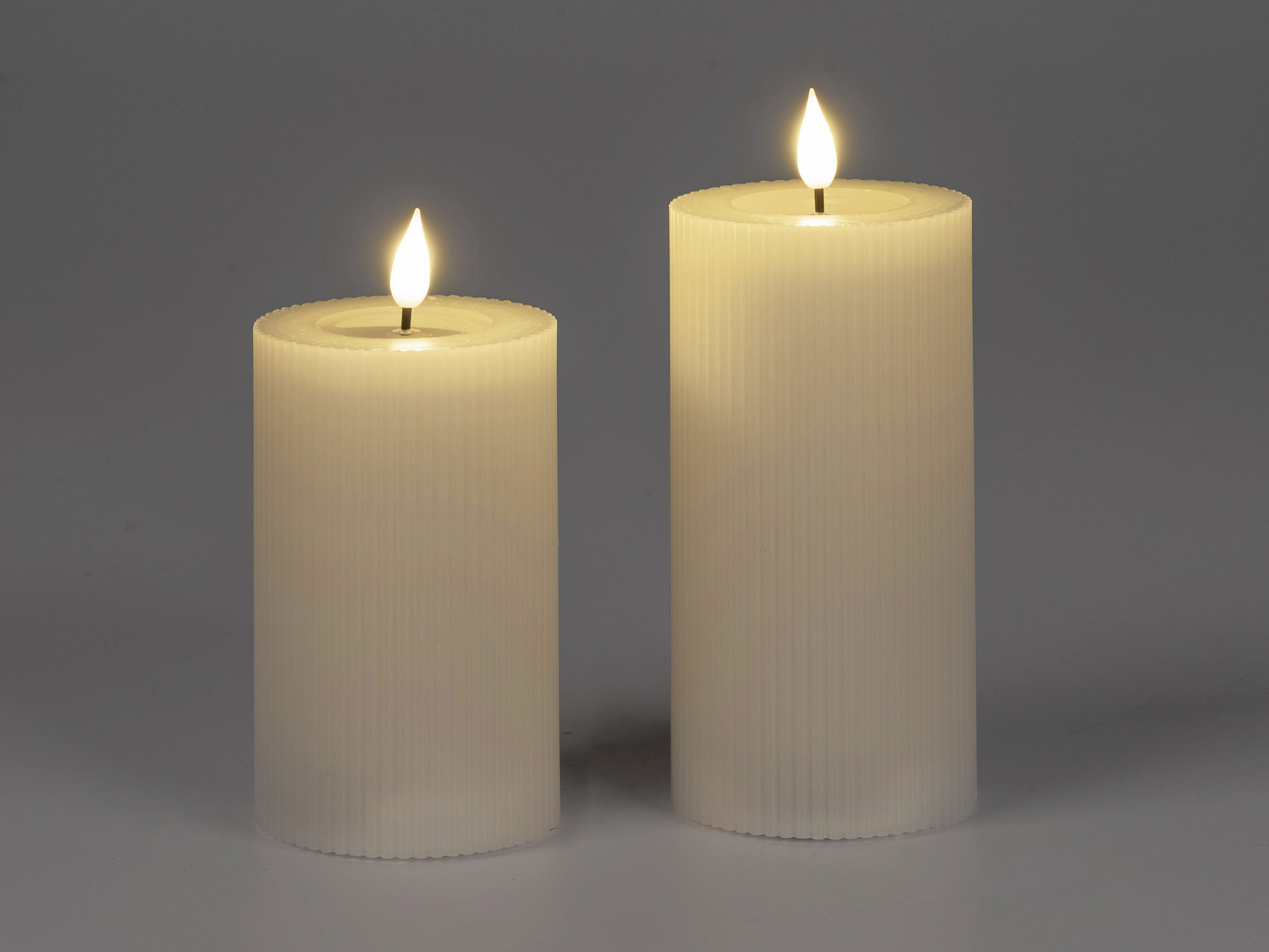 LED-Kerze LED-Kerze mit Echtwachs & Flackereffekt Dekoration