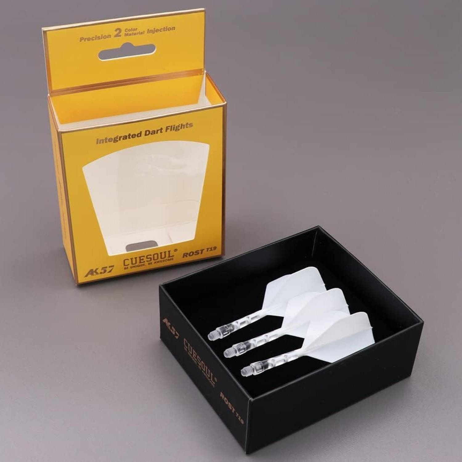 LuxusKollektion Pfeilschaft Dart Schäfter + Flight ROST T19 M Weiss/Eis