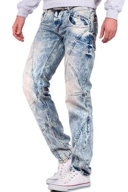 Cipo & Baxx 5-Pocket-Jeans Hose BA-C0894A W36/L32 (1-tlg) mit Verzierungen und dicken Nähten