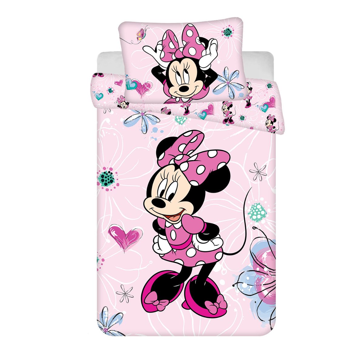Jerry Fabrics Kinderbettwäsche Disney Minnie Mouse 100x135 + 40x60 cm 100 % günstig online kaufen