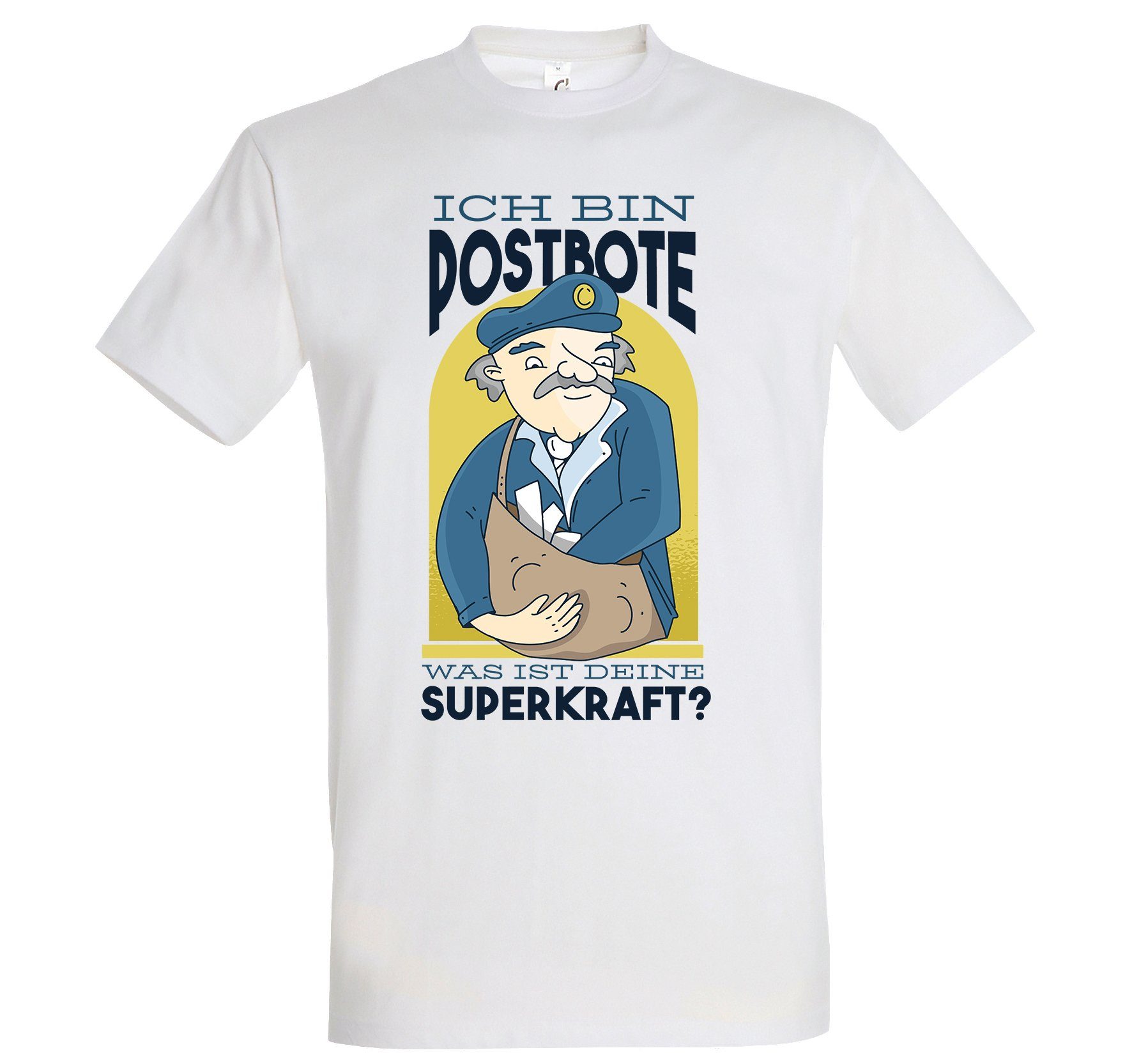 Youth Designz T-Shirt Super Postbote Herren Shirt mit trendigem Frontprint Weiß