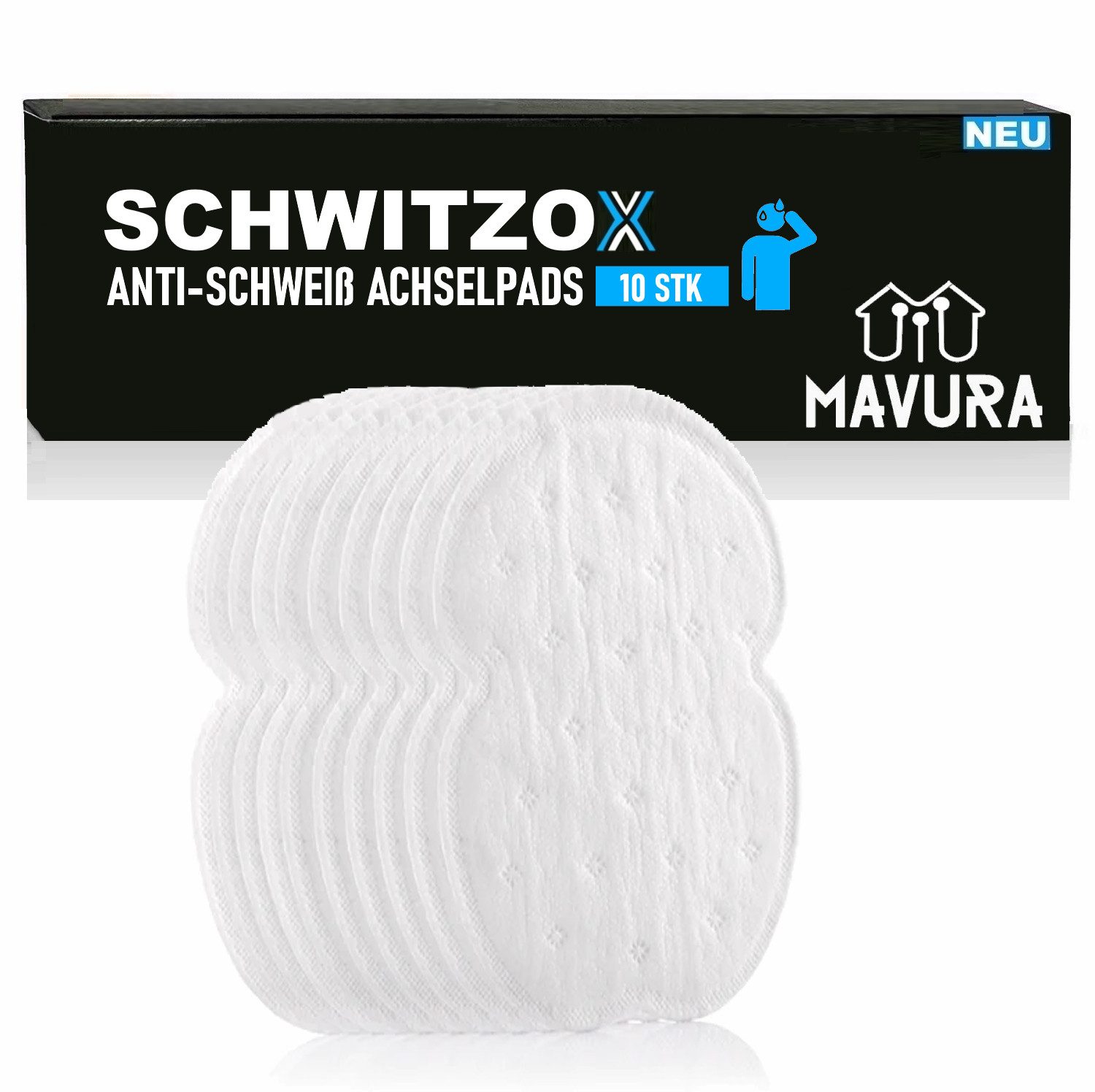 Achselpads SCHWITZOX 10Stk Einweg Achsel Schweiß Pads Weich Achselpads