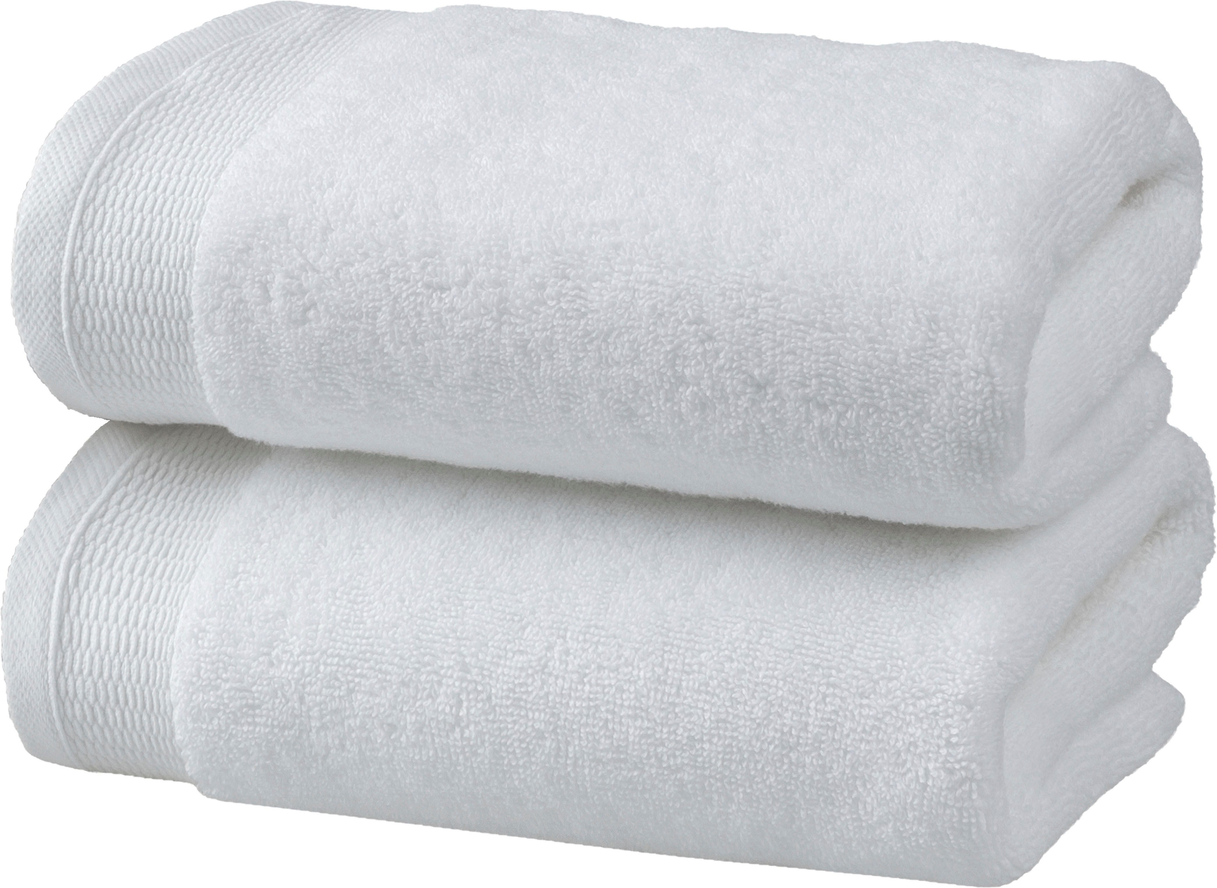 OTTO home Handtücher Fenya, flauschig und weich, Premium Handtücher, Duschtücher, 550gr/m², Webfrottier (2-St), mit Bordüre, Set, 100% Baumwolle, Hotel-Qualität, 5 Jahre Garantie