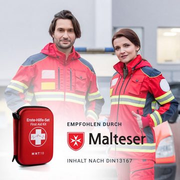 MNT10 Erste-Hilfe-Set Notfall Erste-Hilfe-Set Outdoor, DIN 13167, Mini First Aid Kit, Mini Erste Hilfe Set für Kinder, Fahrrad, Wandern