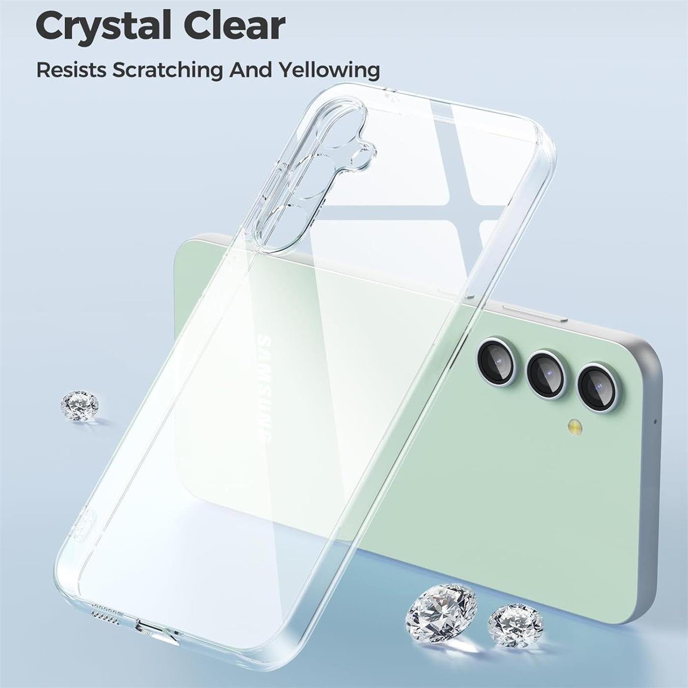 CoolGadget Handyhülle Silikon Handy Hülle Slim für Samsung Galaxy A05s 6,7 Zoll, dünne TPU Schutzhülle Case in transparent / durchsichtig – Bild 5 von 5