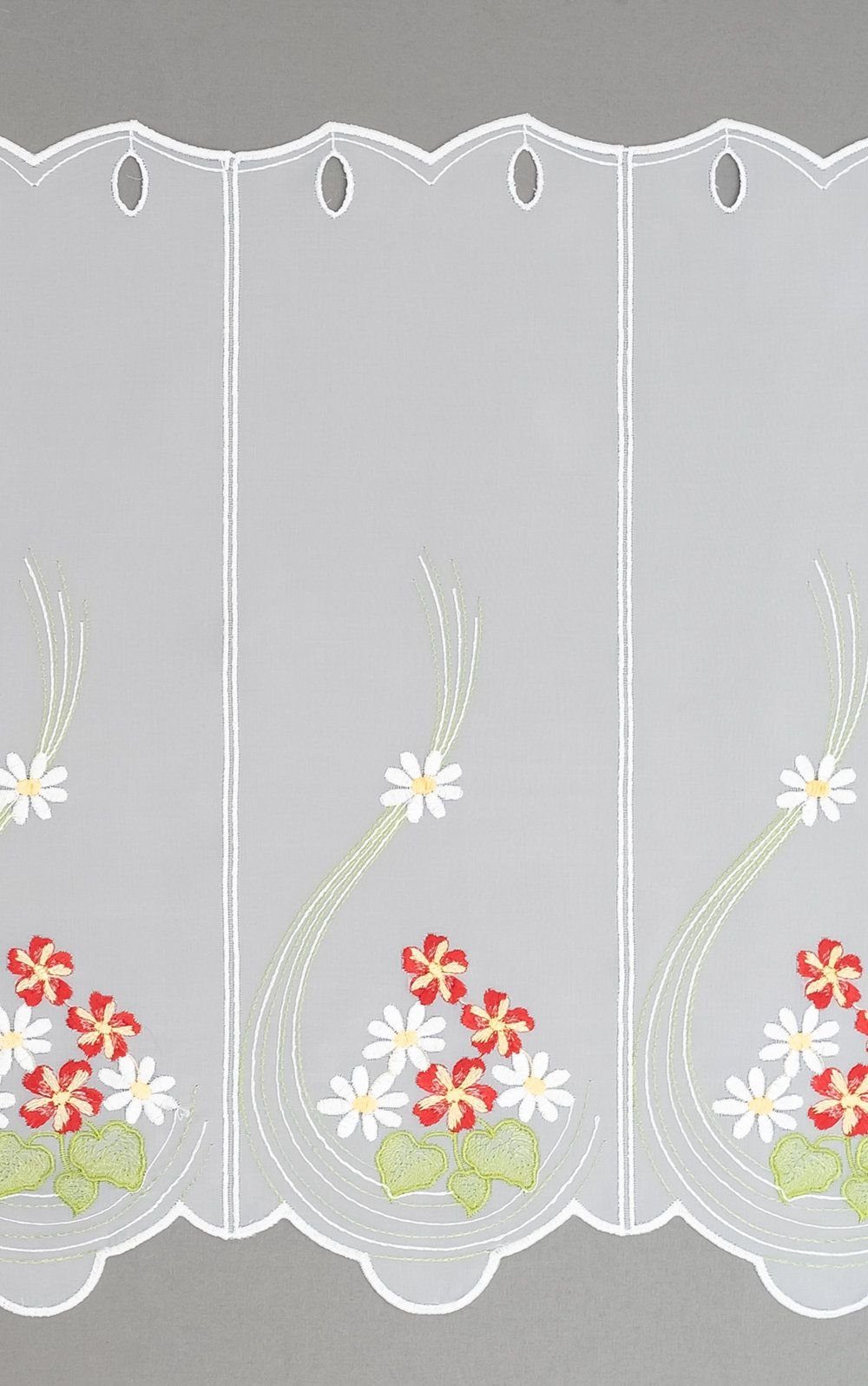 Scheibengardine Frühlingsblüten, Plauener Spitze®, HxB 50x49.5cm (1 St), transparent