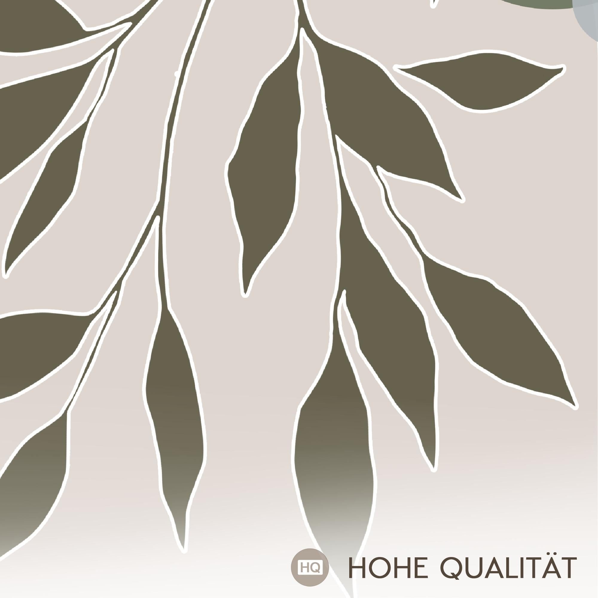 Novart Wandbild Wandbilder Wohnzimmer Abstrakt Figuren Bilder Deko, Grau, made in Germany, moderne Wandbilder, Boho Style