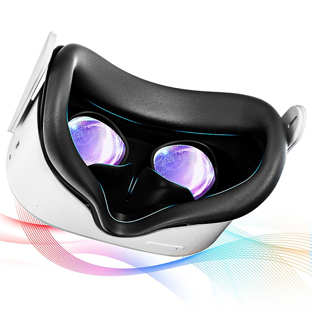 yozhiqu Spielekonsolen-Zubehörset VR-Zubehör – Gesichtskissen und Maskenpolster-Ersatz, (1 tlg), Kompatibel mit Oculus/Meta Quest 2, Schaumstoff aus weichem Silikon