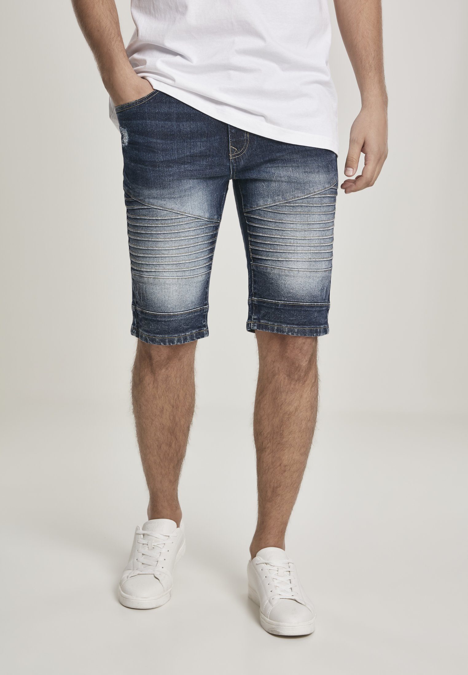 blue .sand Shorts Biker (1-tlg) Herren Denim Southpole Stoffhose