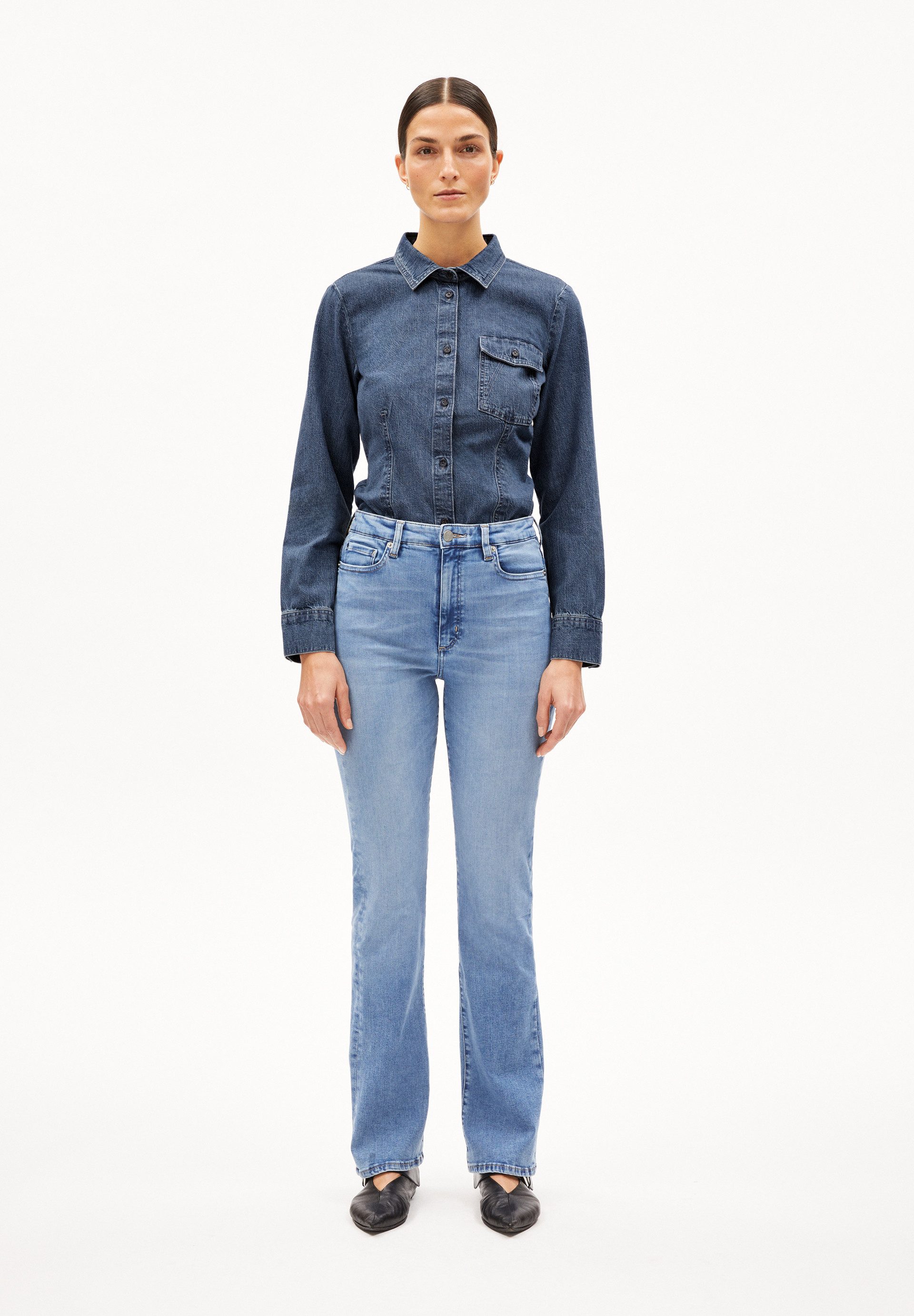 Armedangels Slim-fit-Jeans LINNAA Bootcut Jeans Bio-Baumwoll günstig online kaufen