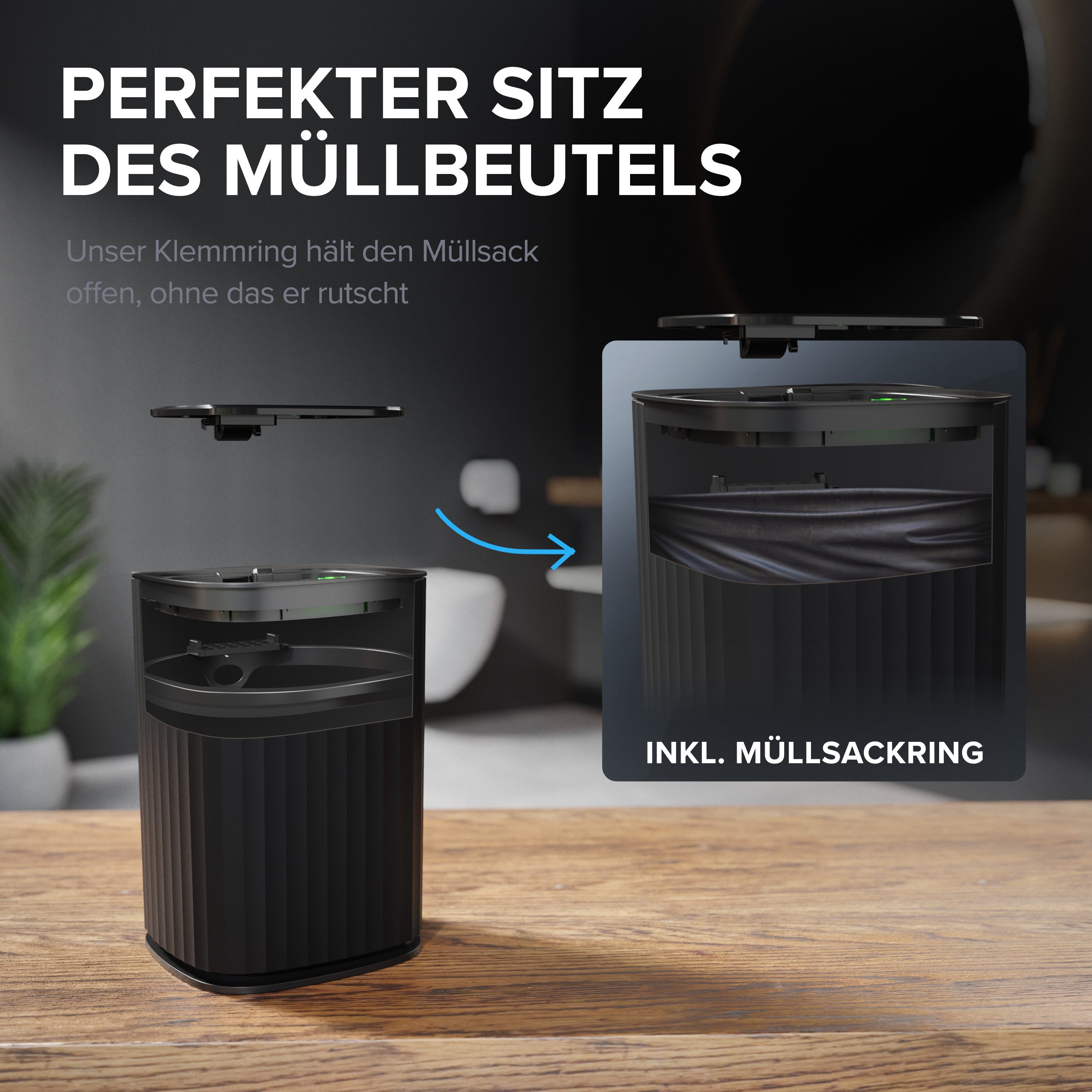 ovimar Kosmetikeimer, aus Kunststoff in Schwarz zur