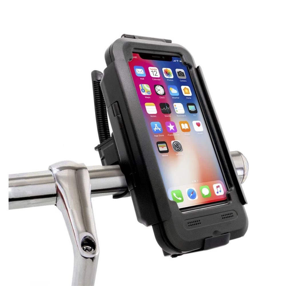 MyGadget Fahrradtasche »Fahrradhalterung Wasserdicht Touch Handyhalterung«,  MyGadget Fahrradhalterung Wasserdicht für Apple iPhone XS / X - Lenker  Hülle Case Handyhalterung für Fahrrad o. Motorrad GPS Navigation  Lenkerhalterung