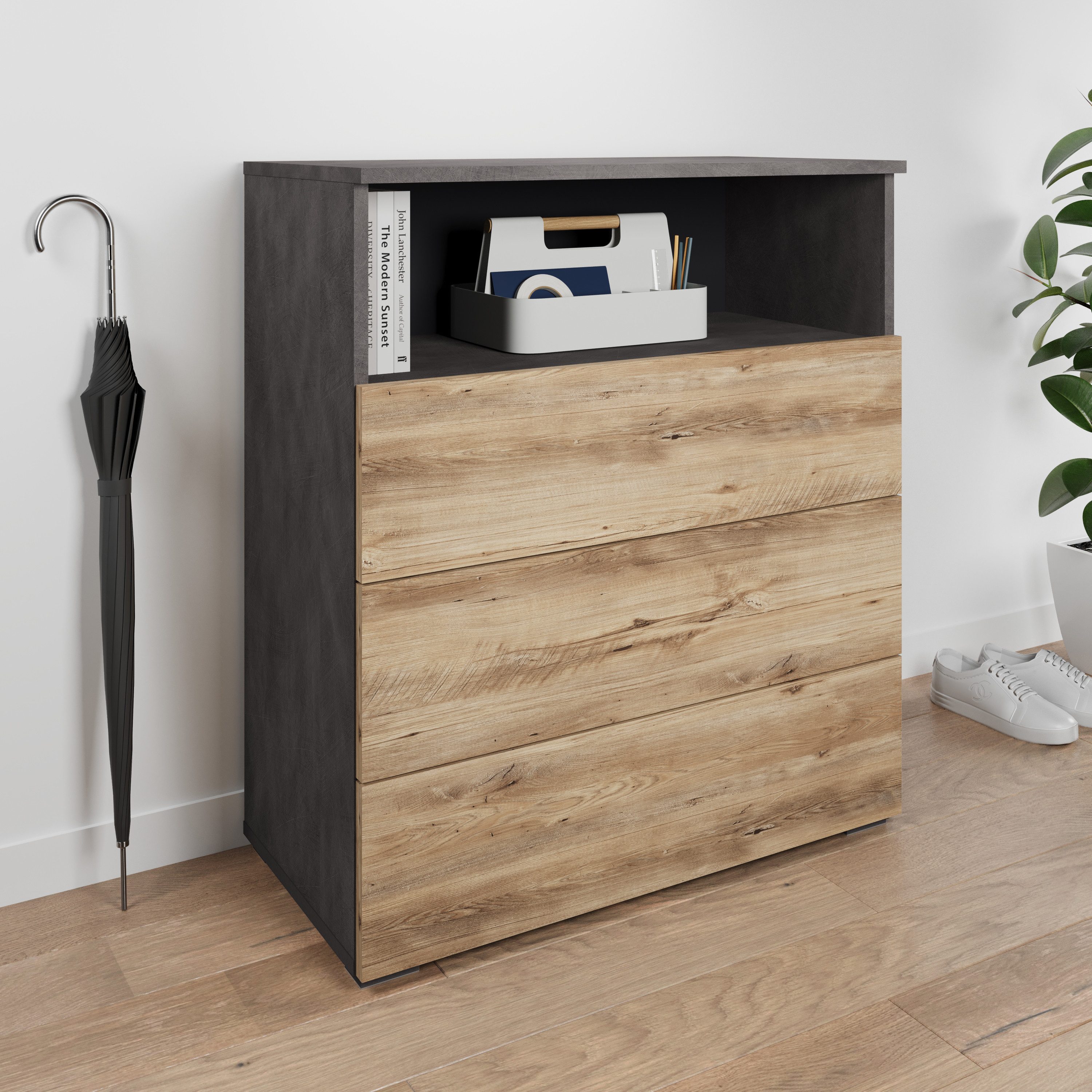 OTTO home Kommode Paris, mit 3 Schubkästen (Breite 70 cm)