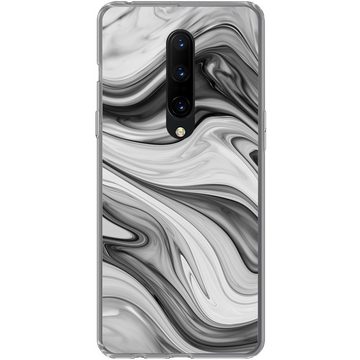 MuchoWow Handyhülle Marmor - Muster - Grau - Marmoroptik - Schwarz, Phone Case, Handyhülle OnePlus 7 Pro, Silikon, Schutzhülle