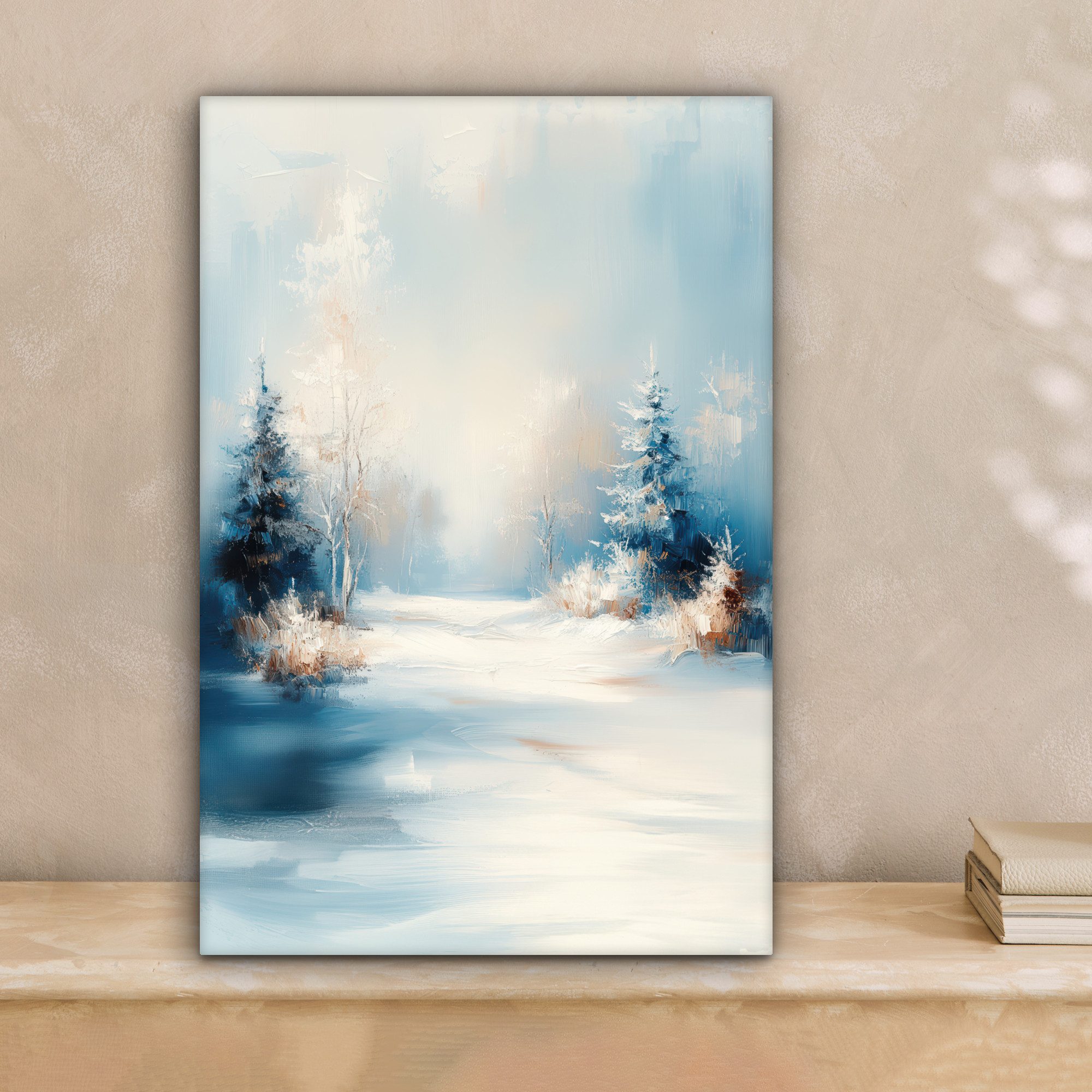 OneMillionCanvasses® Leinwandbild Wald - Winter - Natur - Abstrakt - Schnee günstig online kaufen