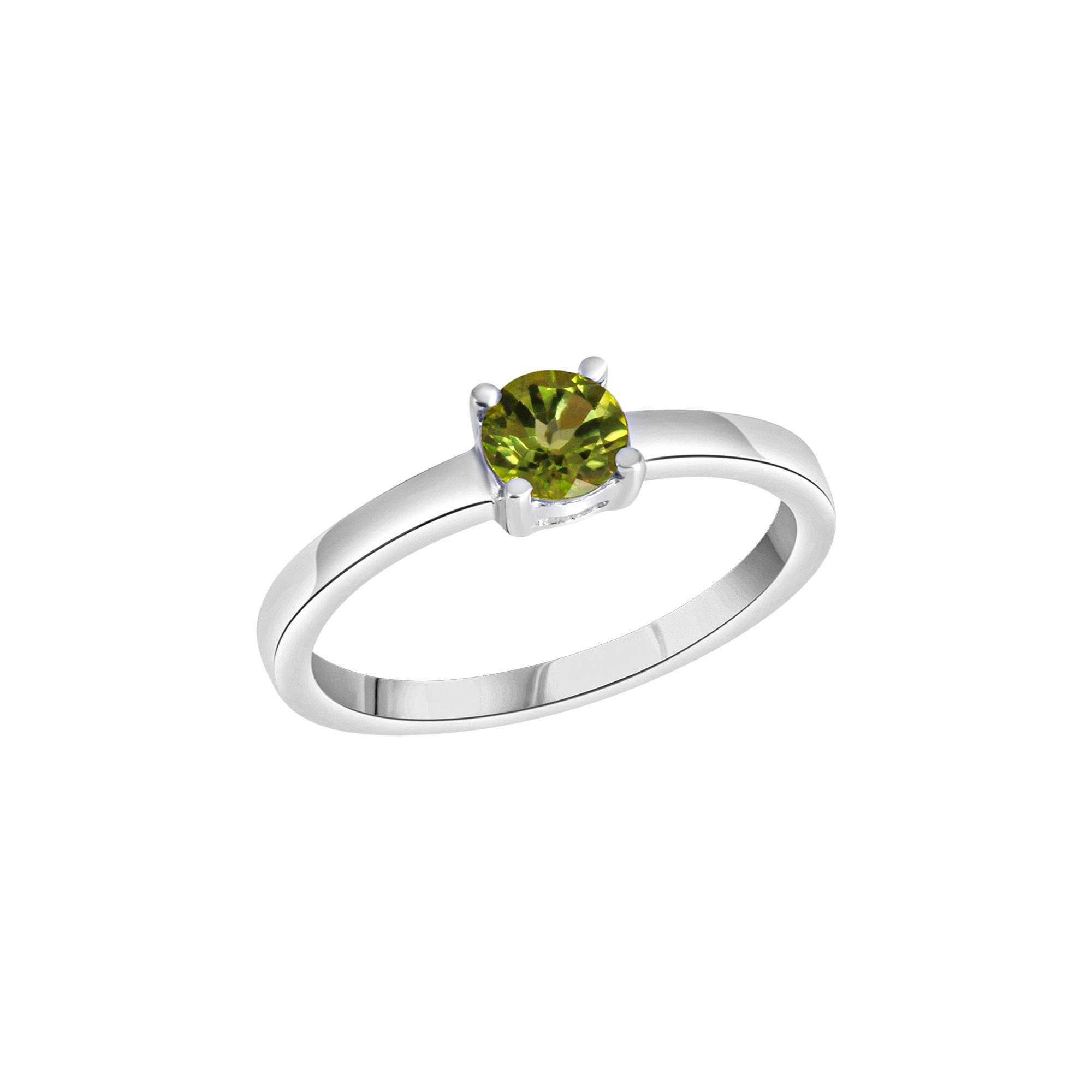 Vivance Fingerring 925-Sterling Silber rhodiniert Peridot