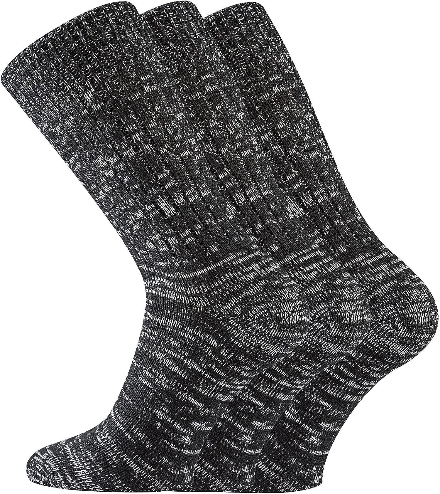 TippTexx 24 Socken 6 Paar Original-Jeanssocken (Jeans-Socken) für Damen und Herren Schwarz-meliert