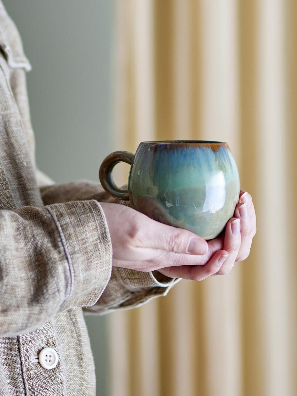 Bloomingville Tasse Bloomingville Paula Tasse, Grün, 275 ml, Steingut