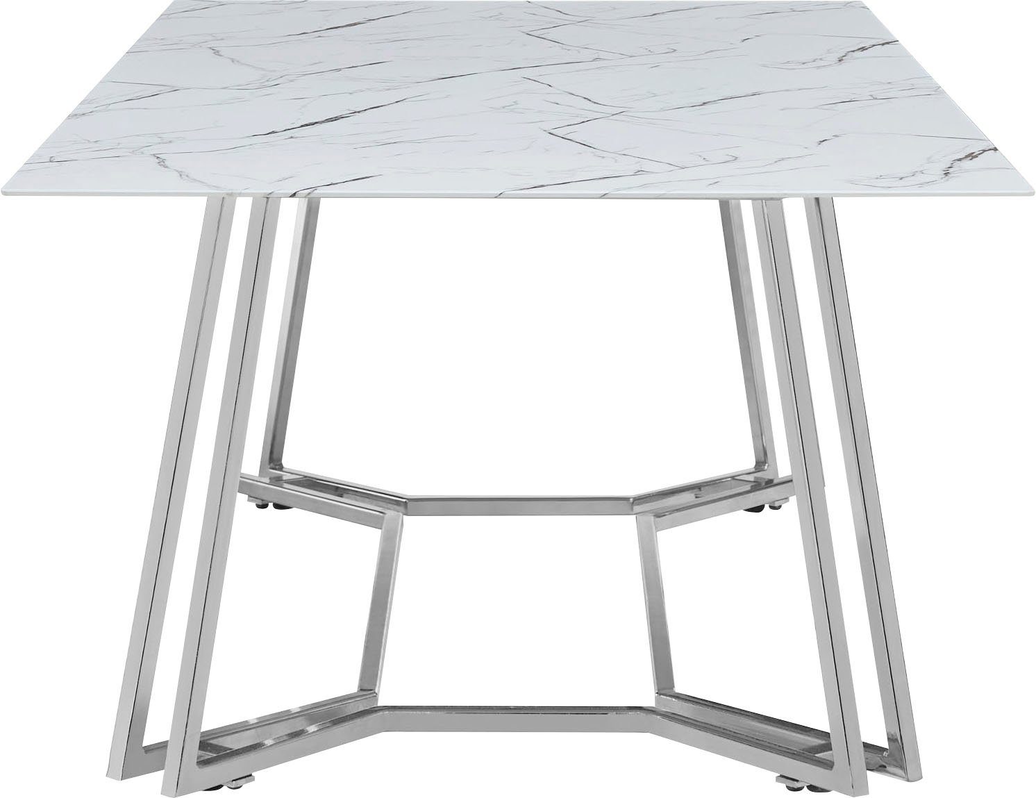 SalesFever Couchtisch Wohnzimmertisch im eleganten Stil, Eleganter Chic mit marmoriertem Charme