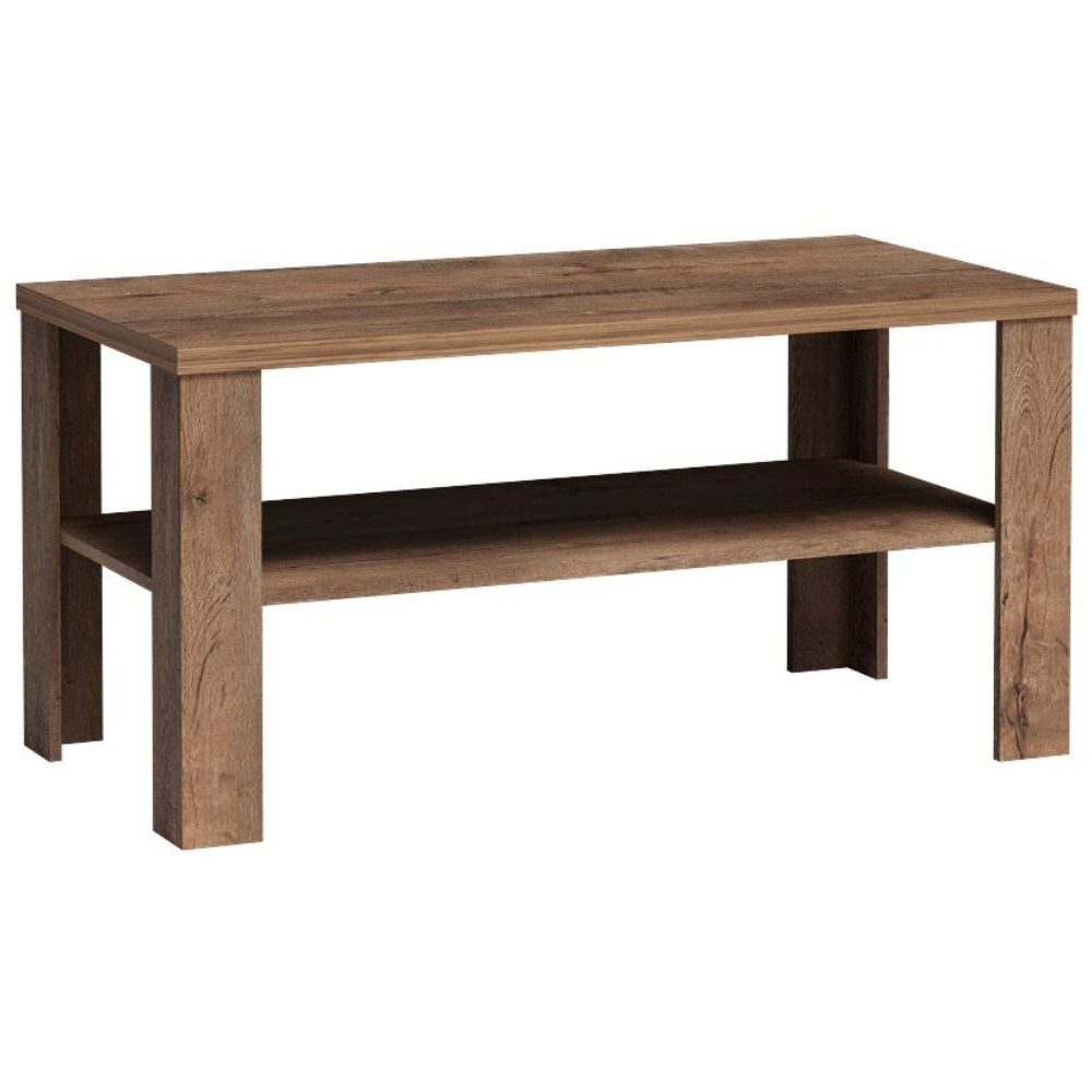 Lomadox Couchtisch TEORA-161, in Lefkas Eiche braun 1 Ablageboden 60x59,5x120 cm