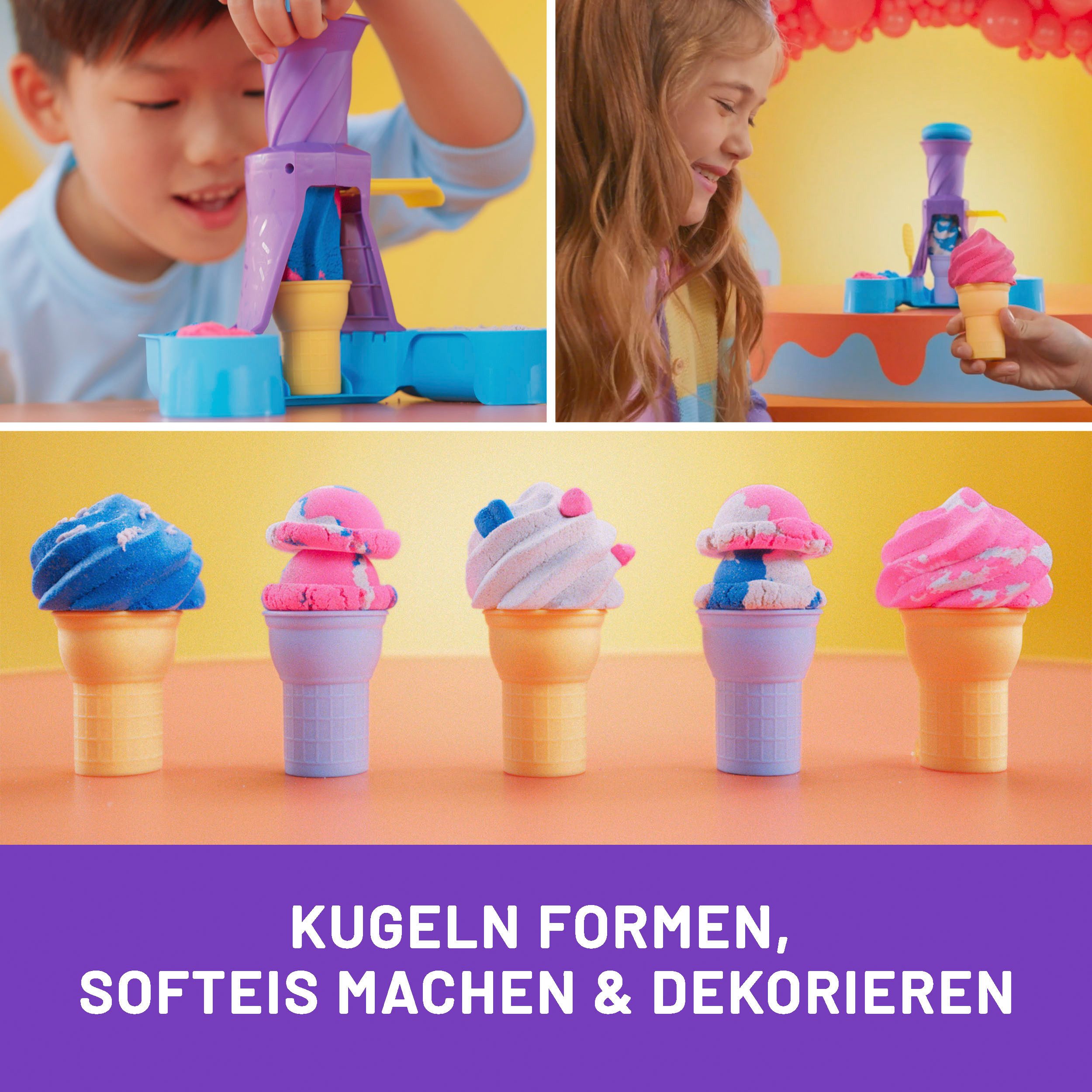 Spin Master Kreativset Kinetic Sand - Soft Serve Ice Cream Station 397g – Bild 3 von 5