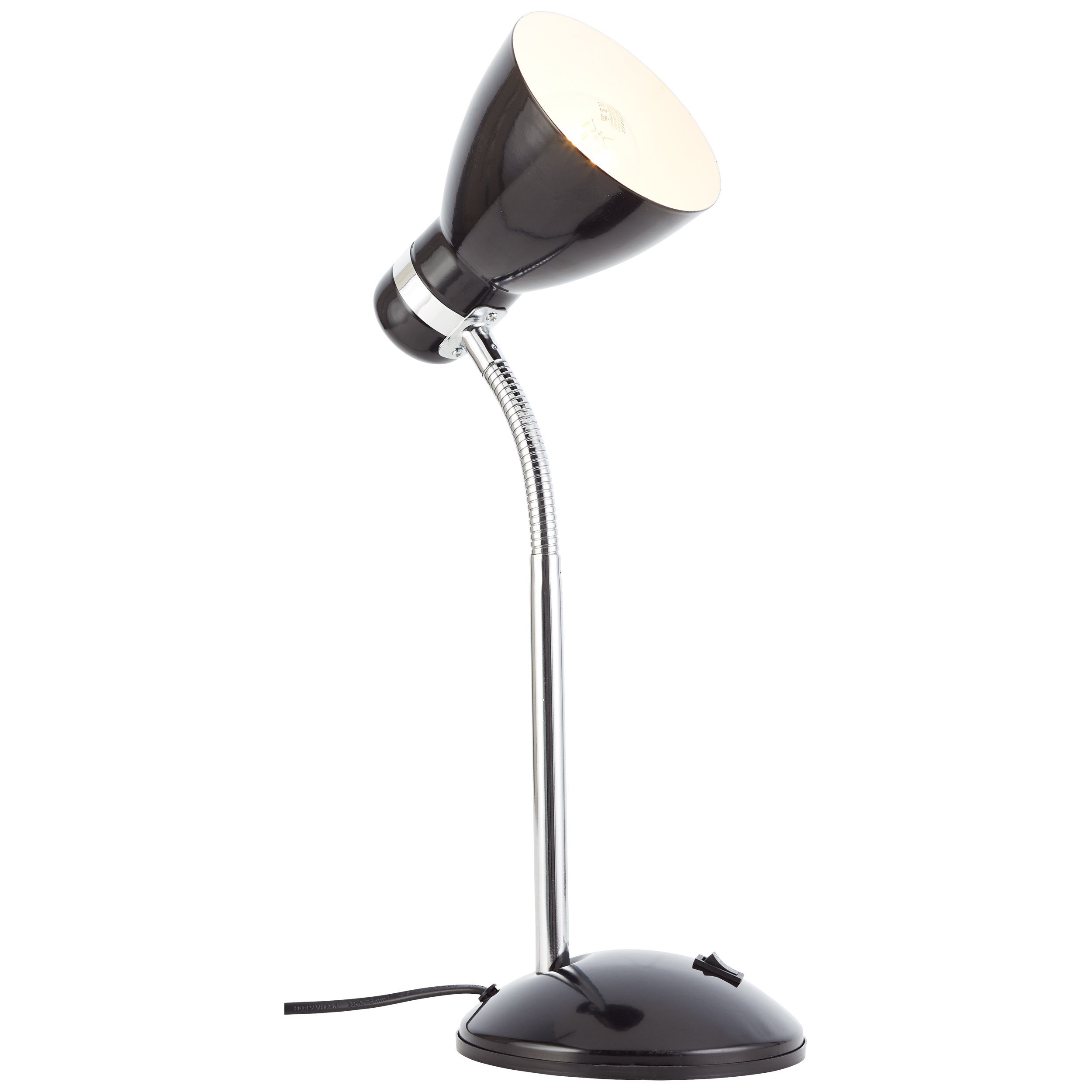 Lightbox Tischleuchte, ohne Leuchtmittel, cm, E27, W, x 25 Schreibtischlampe, schwarz 34 schwenkbar, max. 14