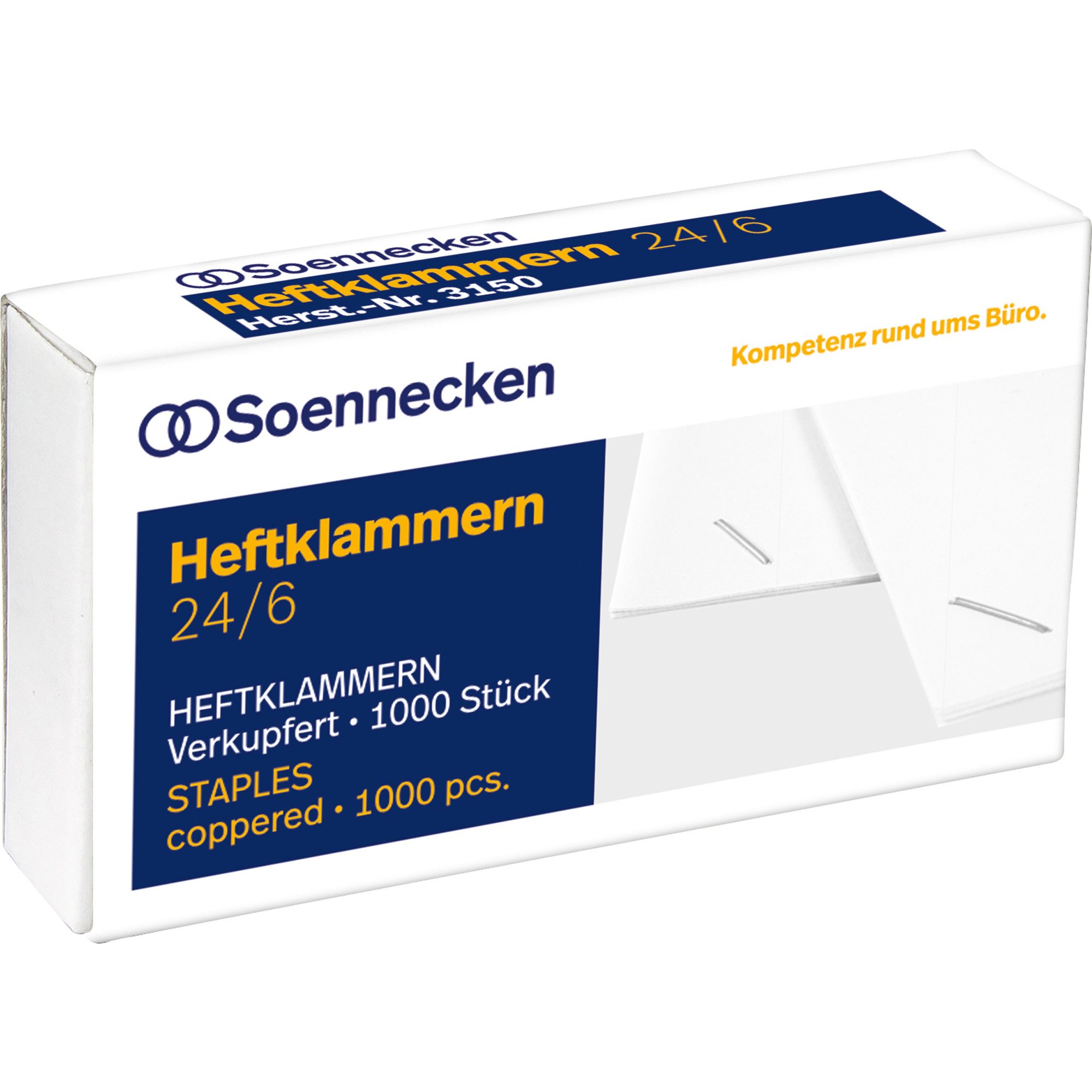 Soennecken Heftklammer Скобы 3150 24/6 verkupfert 1000 Stück