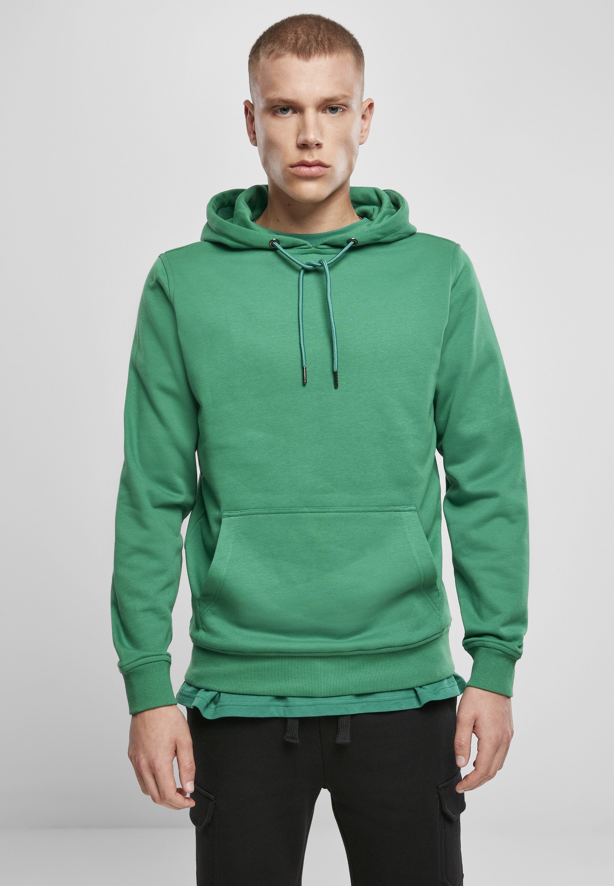 URBAN CLASSICS Sweater Herren Basic Terry Hoody (1-tlg) junglegreen