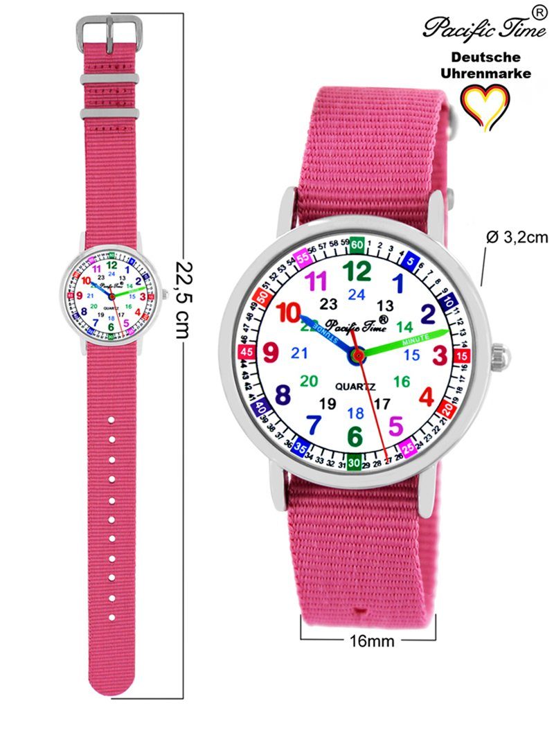 Pacific Time Quarzuhr Kinder Armbanduhr Lernuhr Wechselarmband, Mix und Match Design - Gratis Versand – Bild 4 von 5