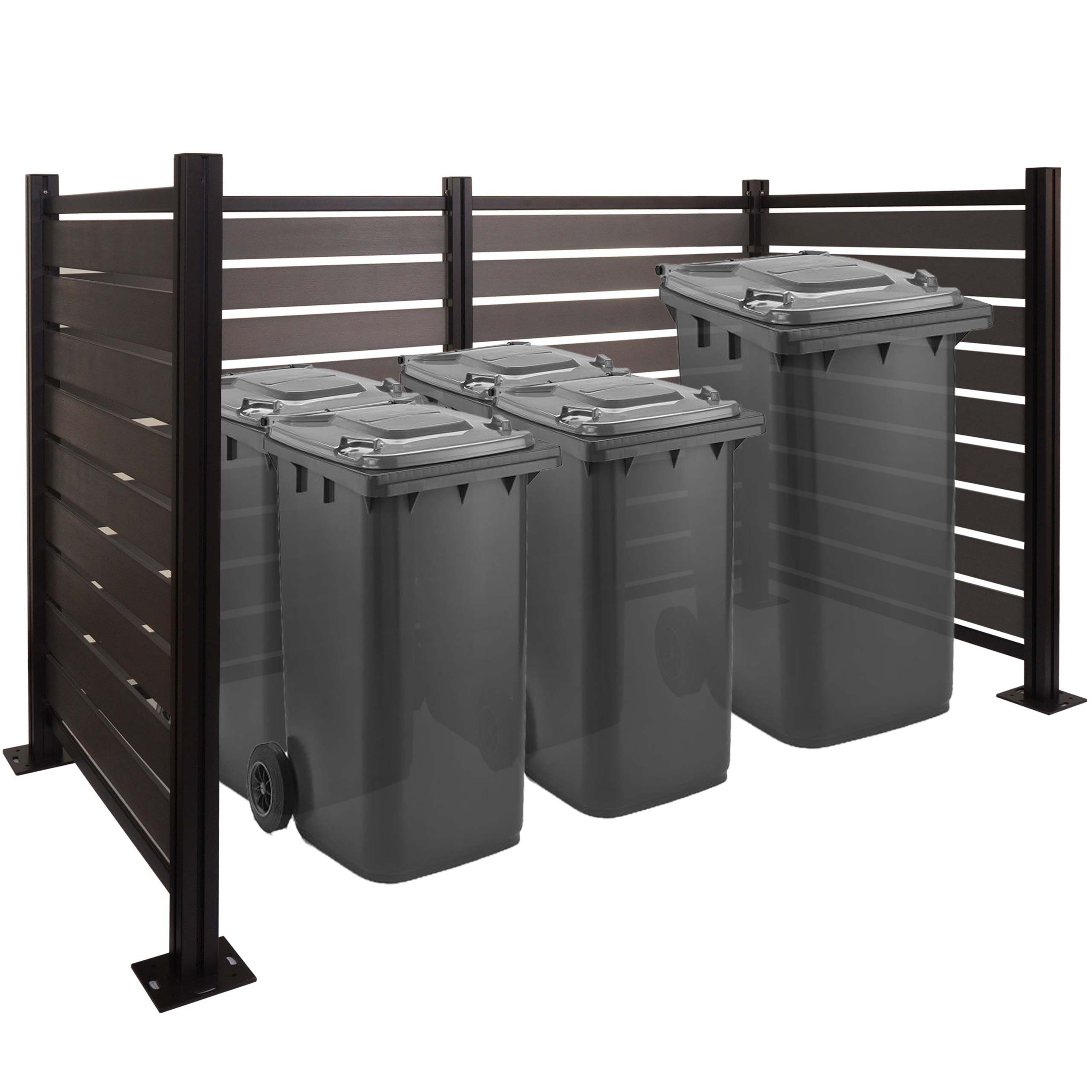 MCW Mülltonnenbox MCW-K57-3 (4 St), Beliebig erweiterbar, Einfache Montage (Stecksystem)