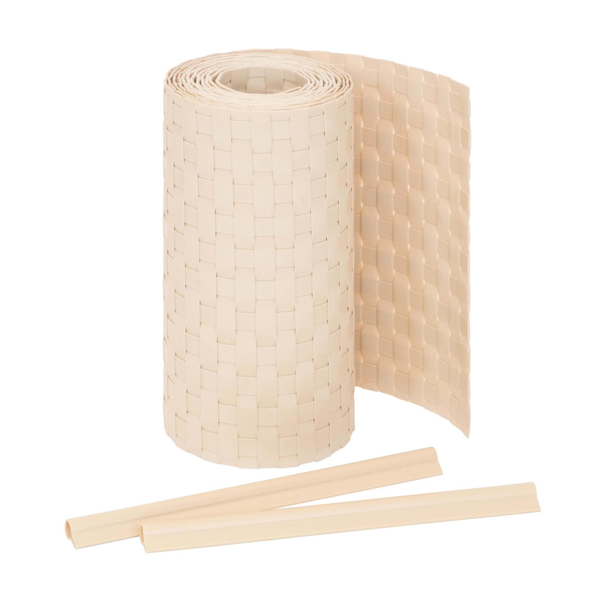 Jardinion Sichtschutzstreifen, (Sichtschutzstreifen, Doppelstabmattenzaun Sichtschutz, 1-St), aus Polyrattan, Wetterfest, inkl. Befestigungsmaterial