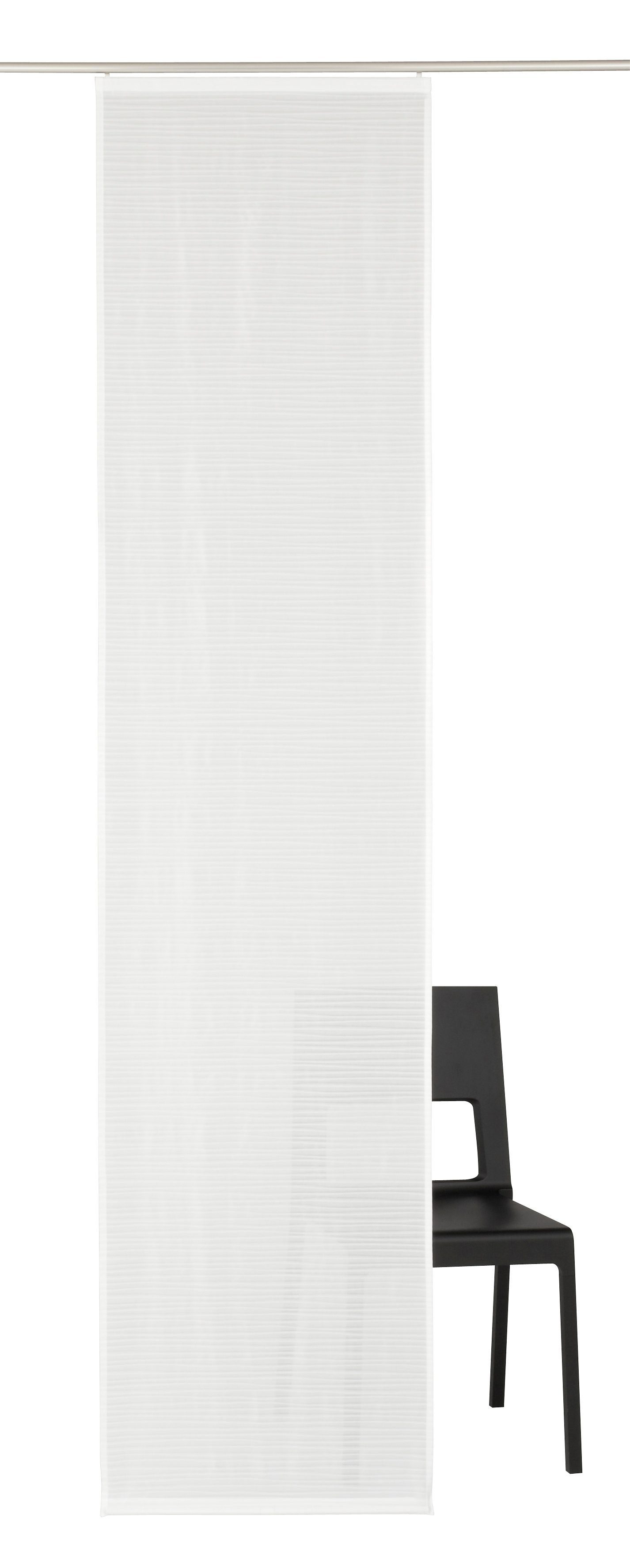 Schiebegardine Sarnia, HOME WOHNIDEEN, Klettband (1 St), halbtransparent, Voile, ohne Montagezubehör, 57 cm