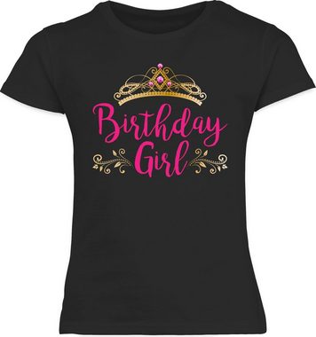 Shirtracer T-Shirt Birthday Girl Krone Geburtstag Geschenk Kinder