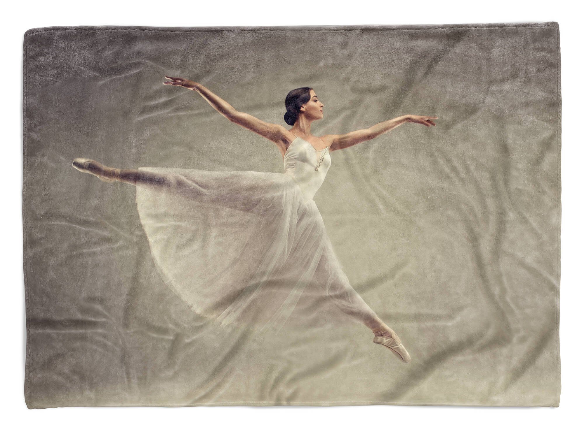 Sinus Art Handtücher Handtuch Strandhandtuch Saunatuch Kuscheldecke mit Fotomotiv Ballerina schöne F, Baumwolle-Polyester-Mix (1-St), Handtuch