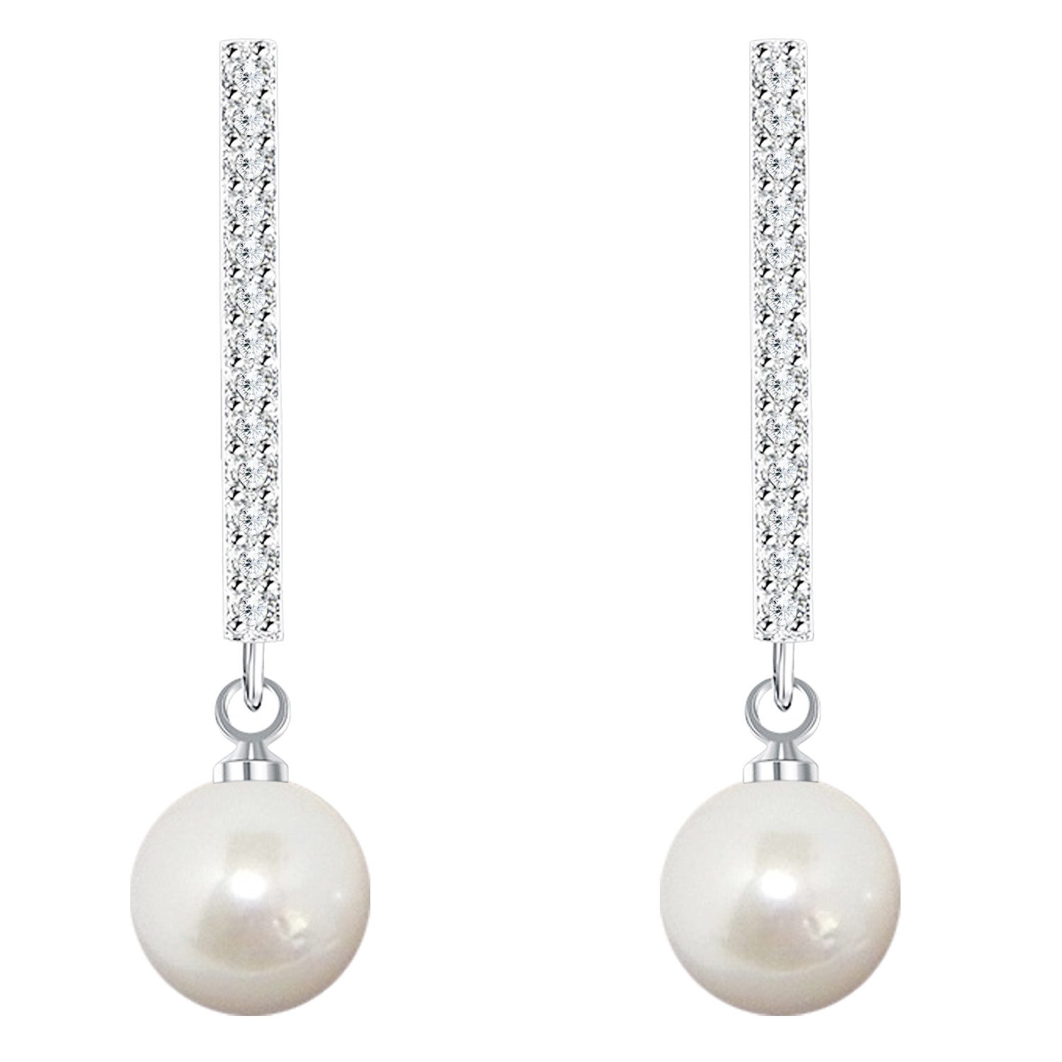 LÖB Perlenohrringe Damen Perlenohrringe Ohrringe Hängend Stab mit Perlen Zi günstig online kaufen