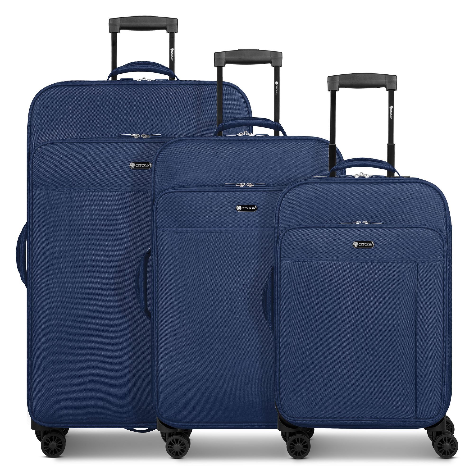 CHECK.IN® Trolleyset Sevilla 2.0, 4 Rollen, (3-teilig, 3 tlg), Polyester