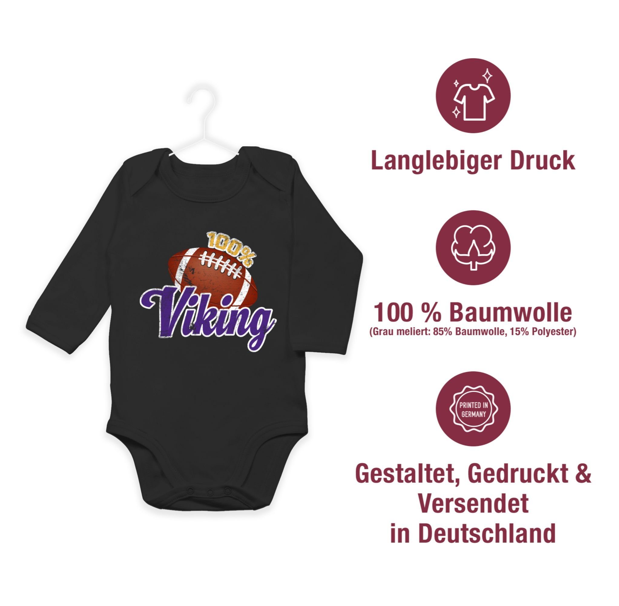 Shirtbody 1 Baby & Shirtracer 100% Bewegung Schwarz Sport Viking
