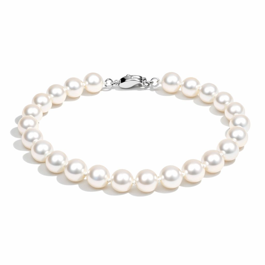 ROUGEMONT Perlenarmband Zeitlos elegantes Perlenarmband für Damen 18cm -Handgefertigt