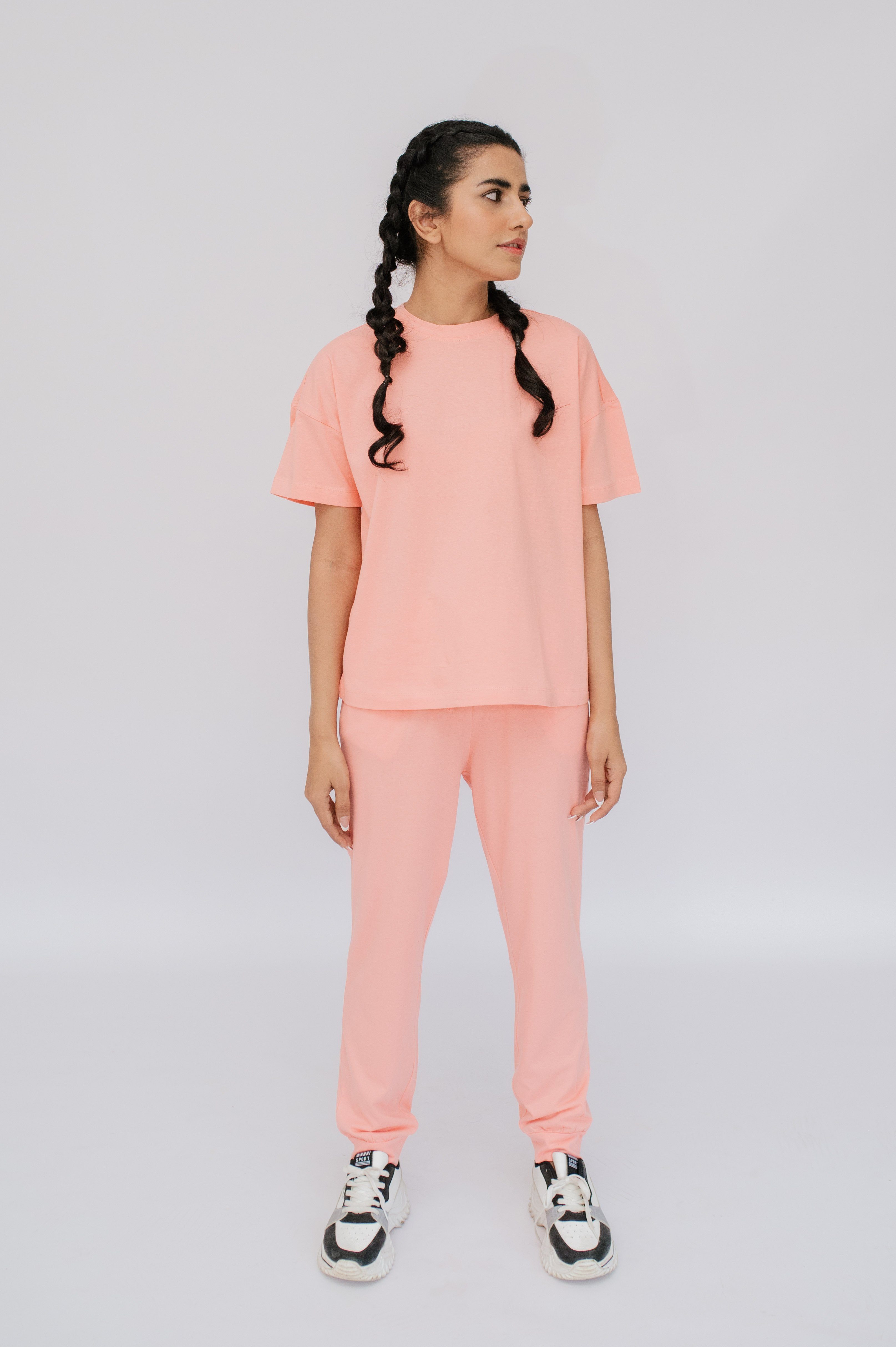 SNOOZE OFF Pyjama Loungewear Set in lachsfarben günstig online kaufen