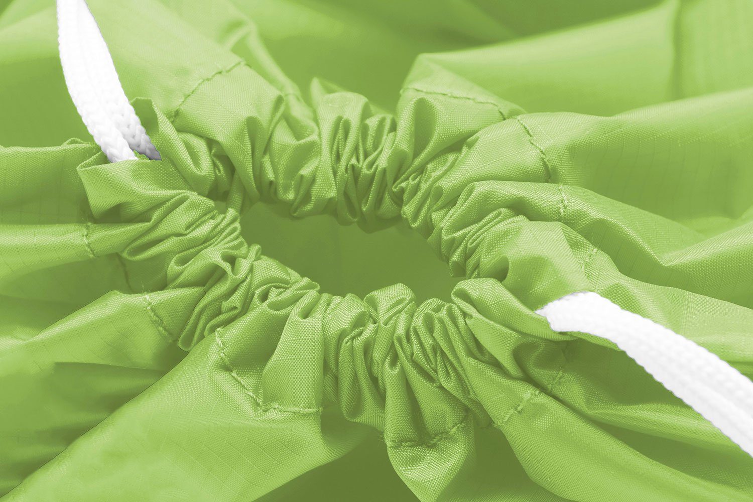 mit St), Kordelzug, (1 100% Polyester, Wäschesack wasserabweisend grün ZOLLNER24