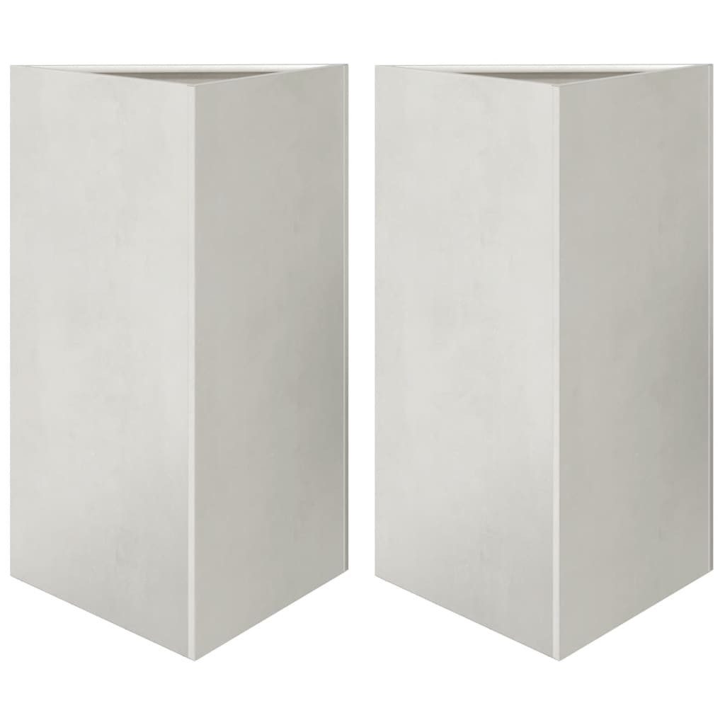 Blumentopf Pflanzkübel 2 Stk. Dreieckig 50x43x75 cm Edelstahl
