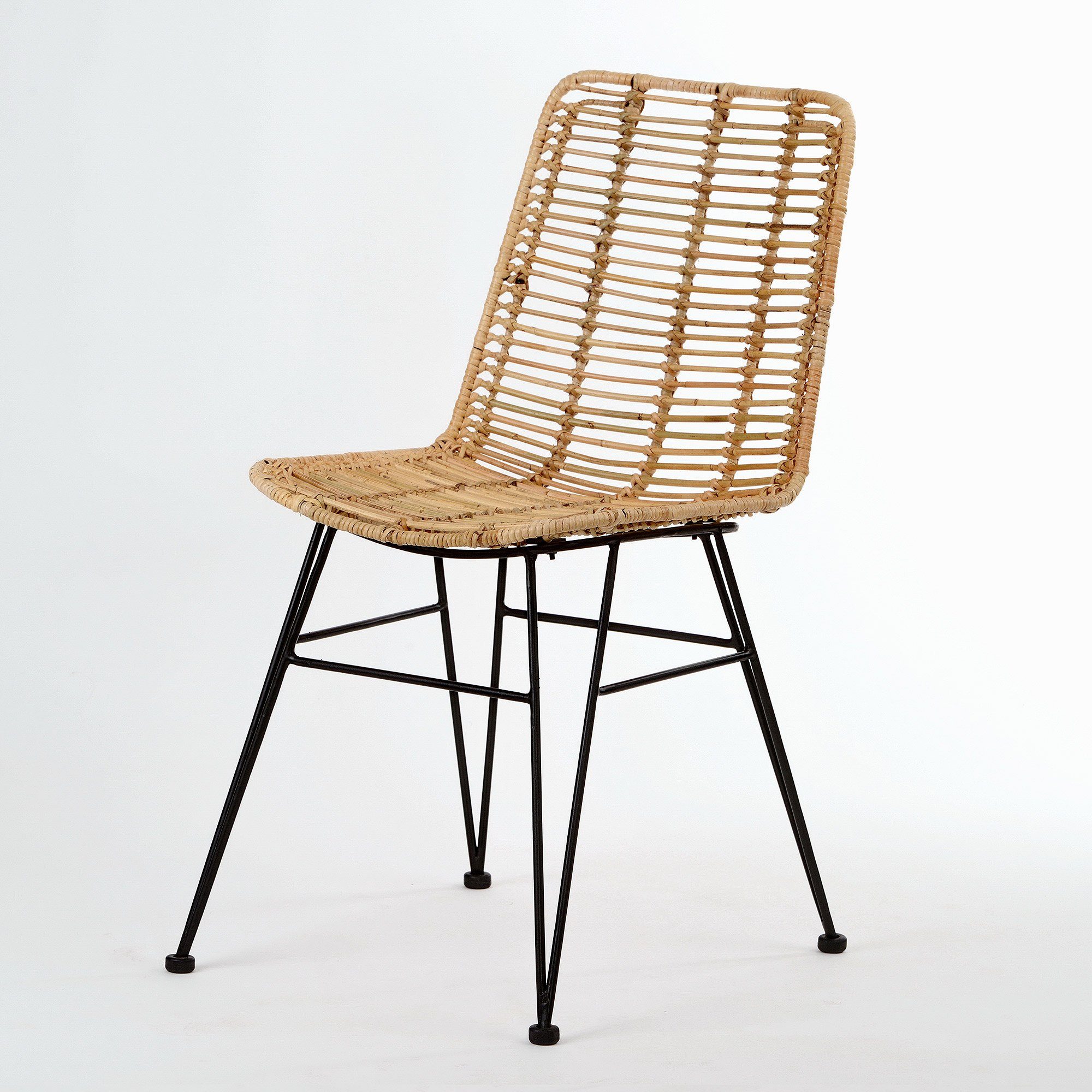 Rattanstuhl Rattan Stuhl MAGY moderner Flechtstuhl Korb Stuhl Esszimmer Wohnzimmer