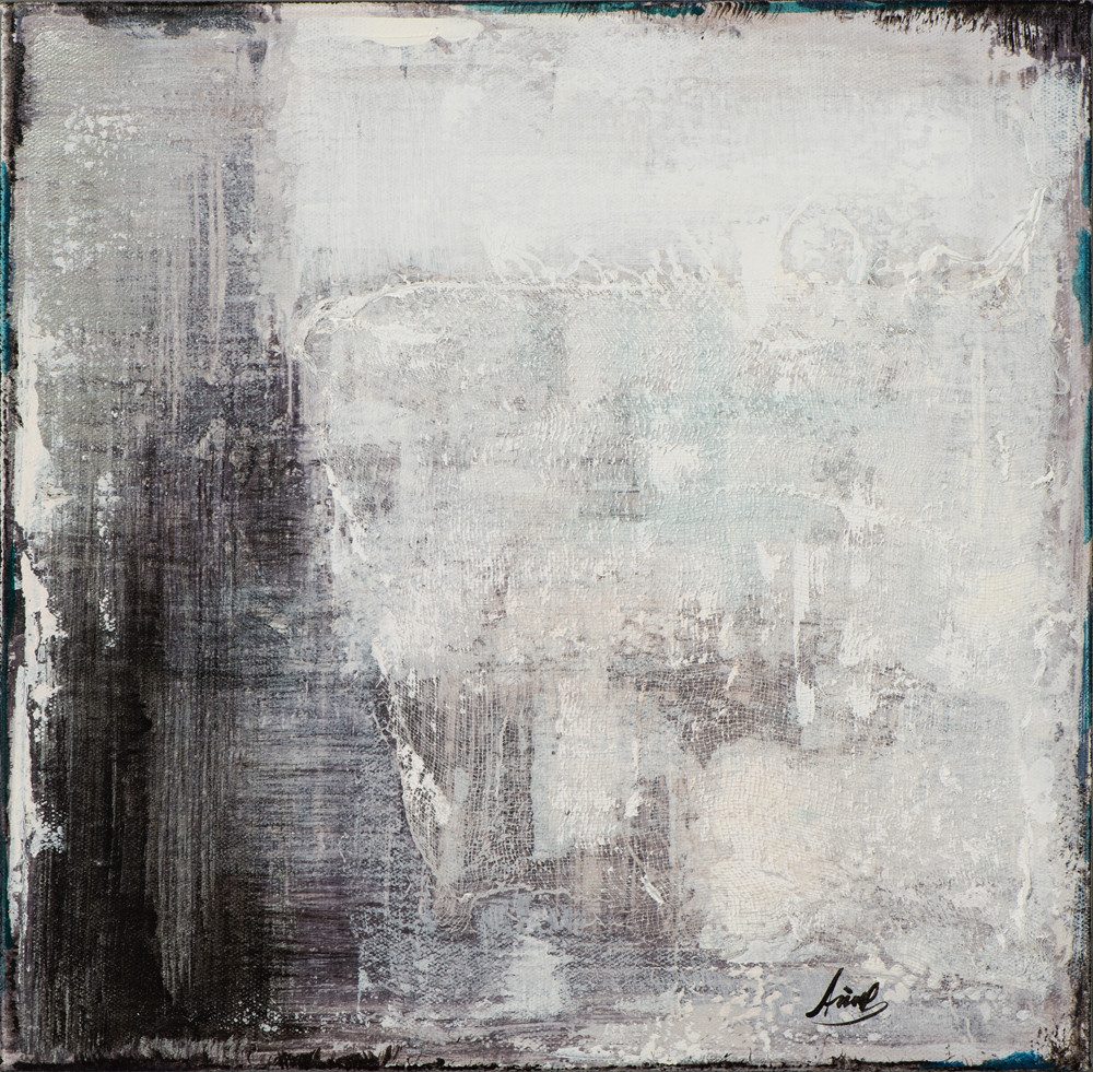 ArtUniverse Gemälde Leinwandbild Abstrakte Komposition In Grau II 40 x 40 cm, Abstrakt
