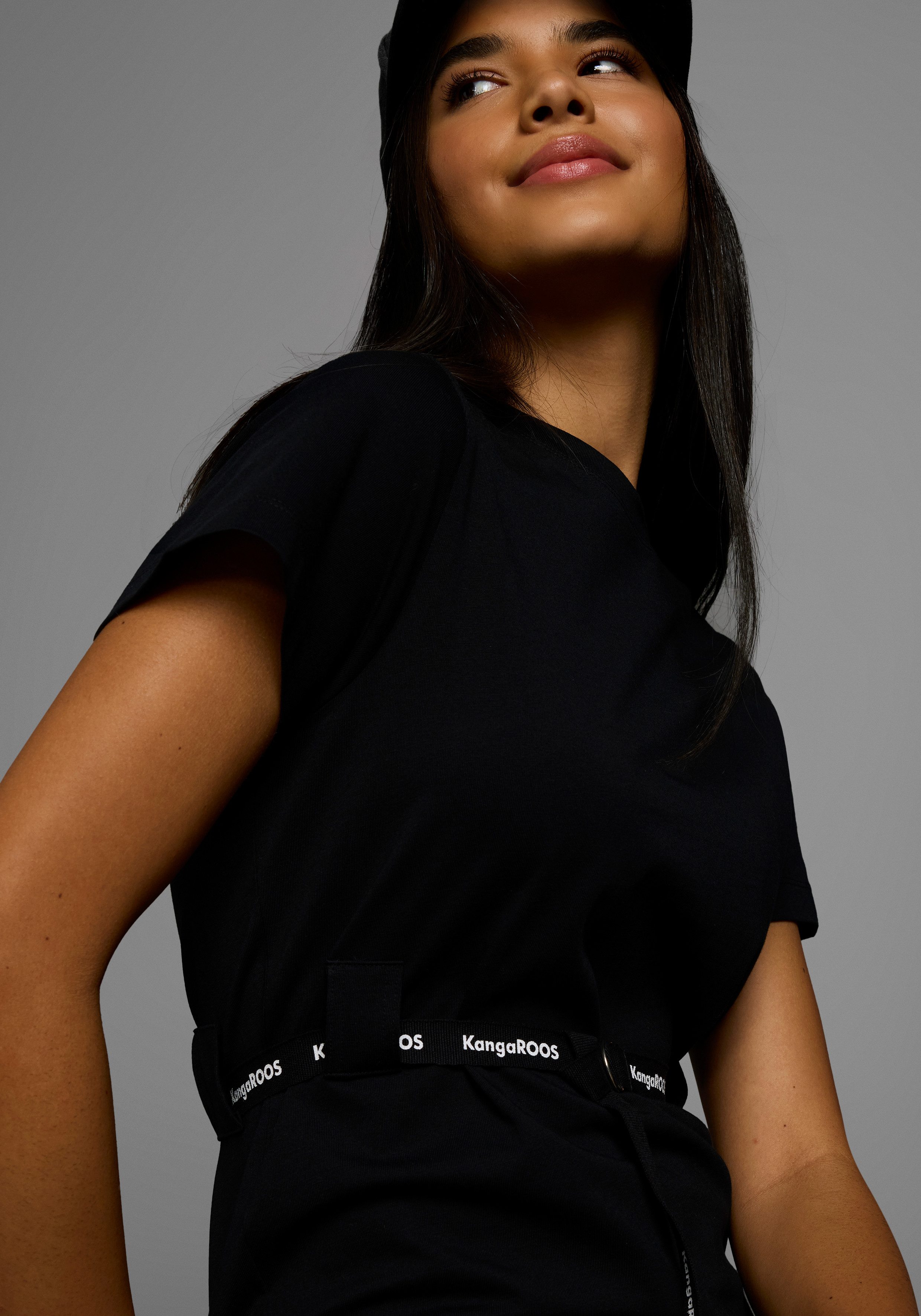 KangaROOS Midikleid (2-tlg) im sportlichen Look aus festem Jersey