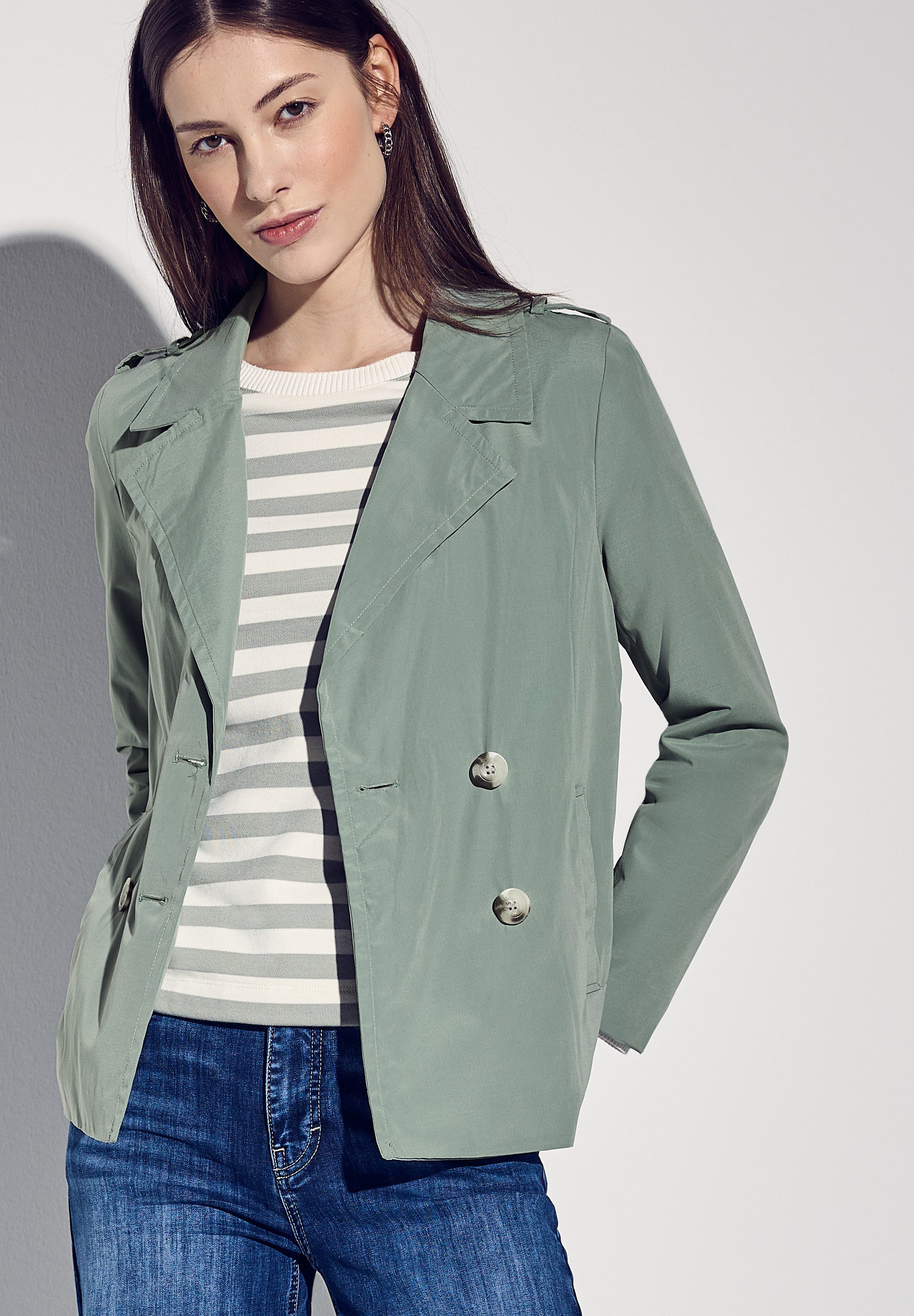 STREET ONE Trenchcoat doppelreihig und mit Reverskragen günstig online kaufen